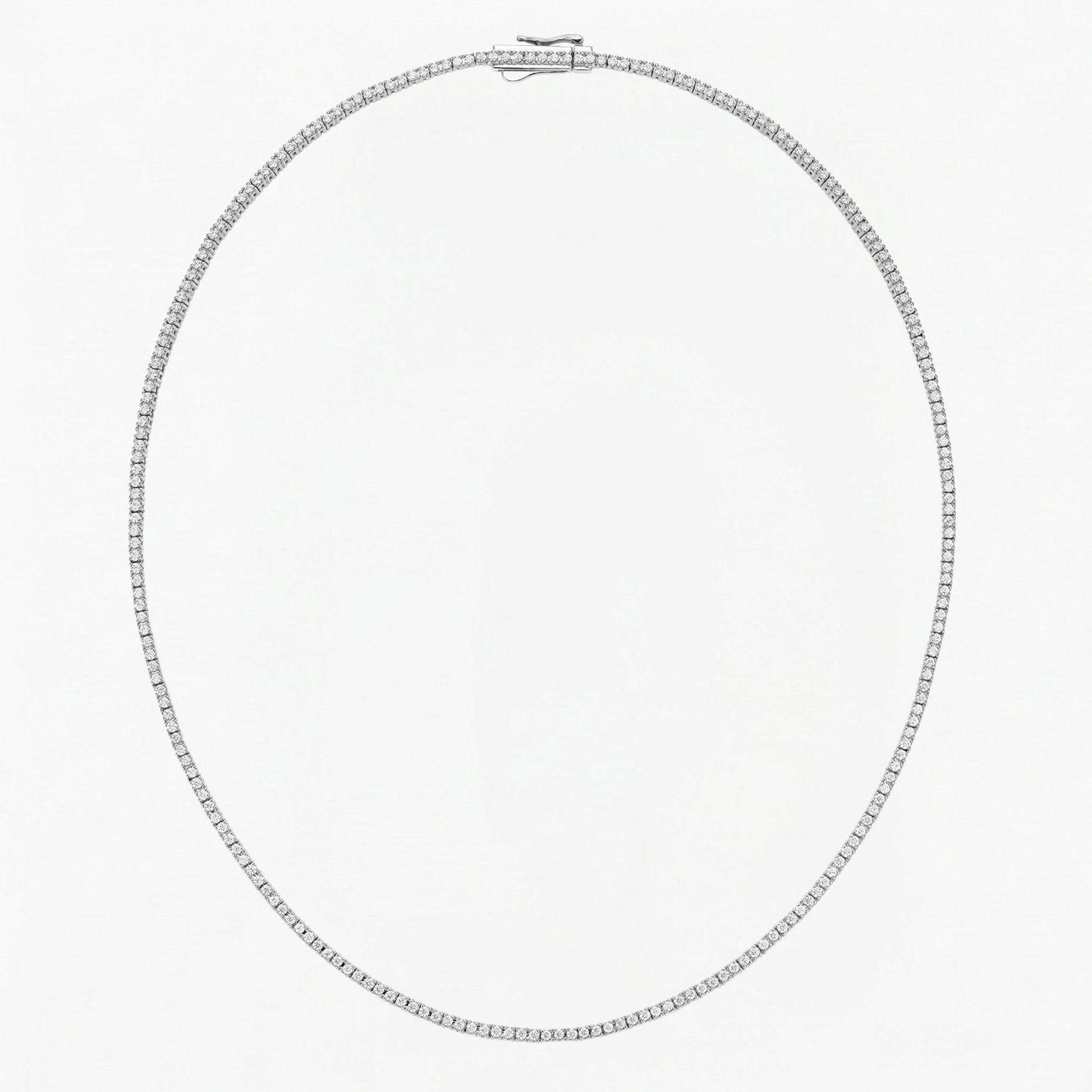 Four Prong Lab Diamond Tennis Necklace