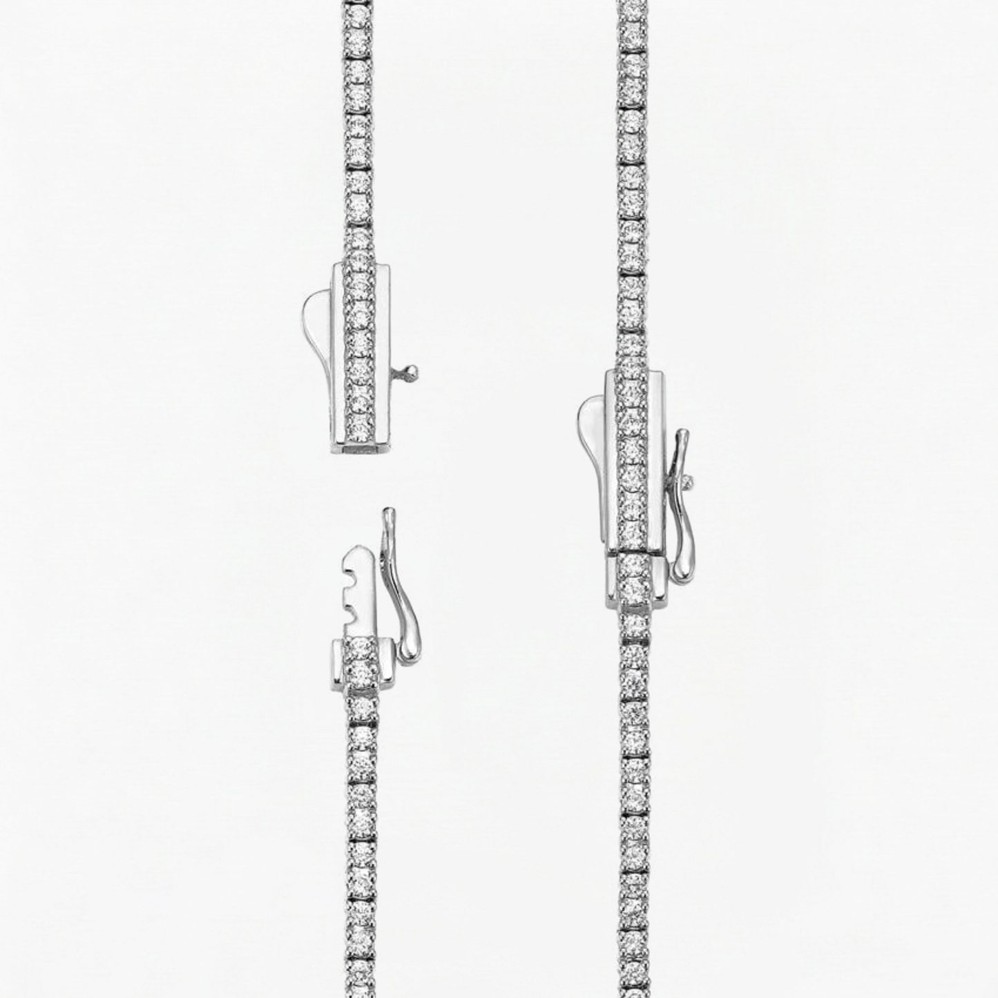 Four Prong Lab Diamond Tennis Necklace