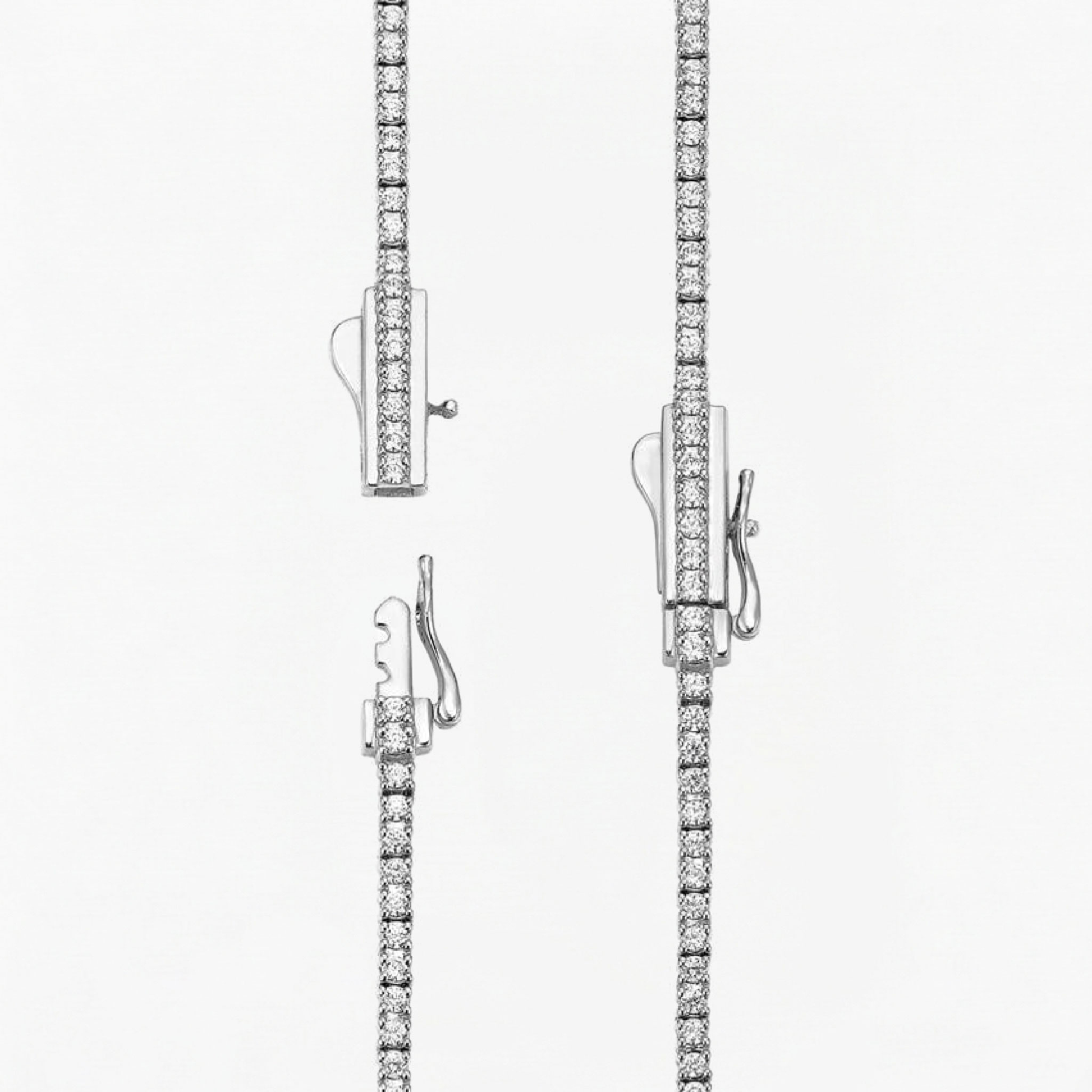 Four Prong Lab Diamond Tennis Necklace
