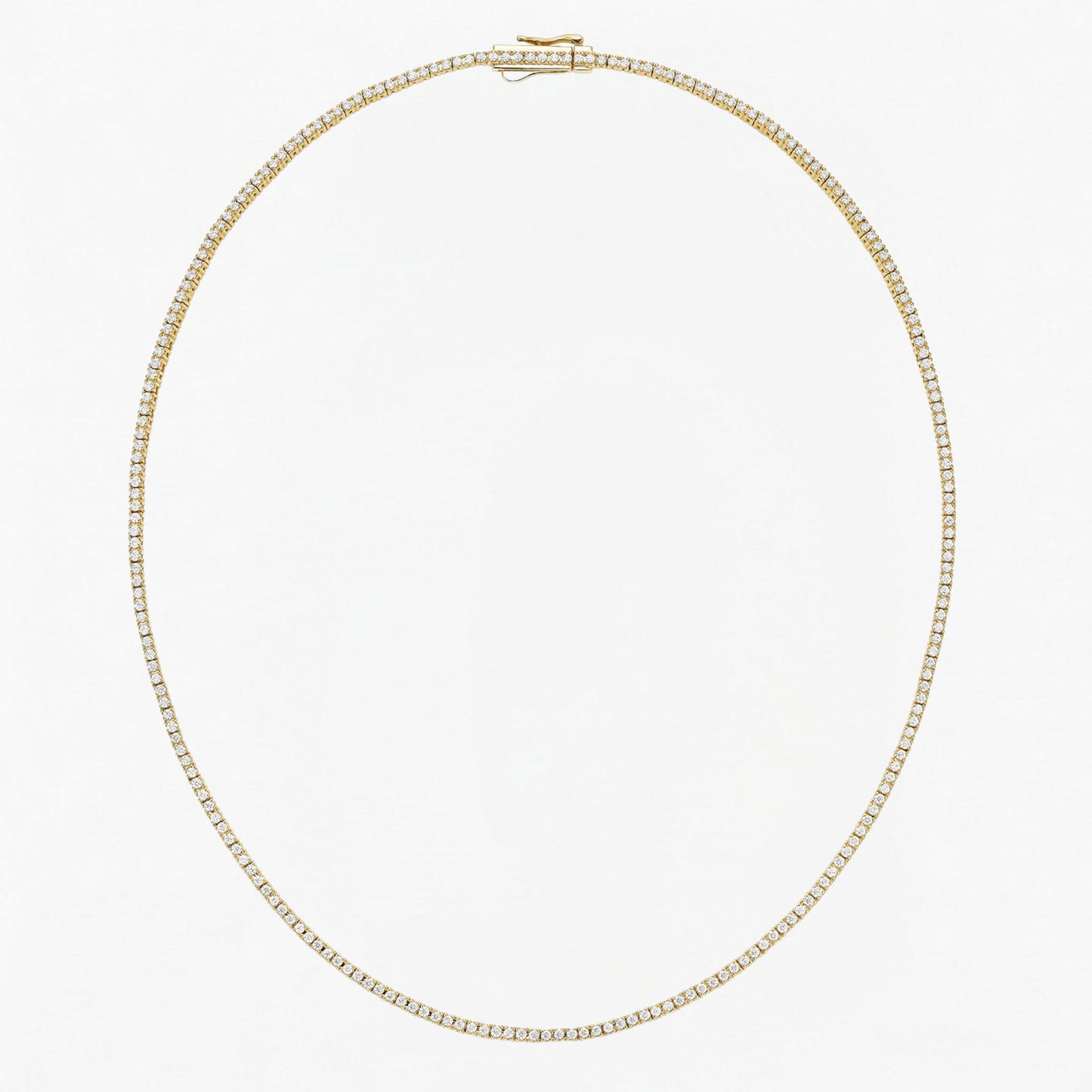 Four Prong Lab Diamond Tennis Necklace