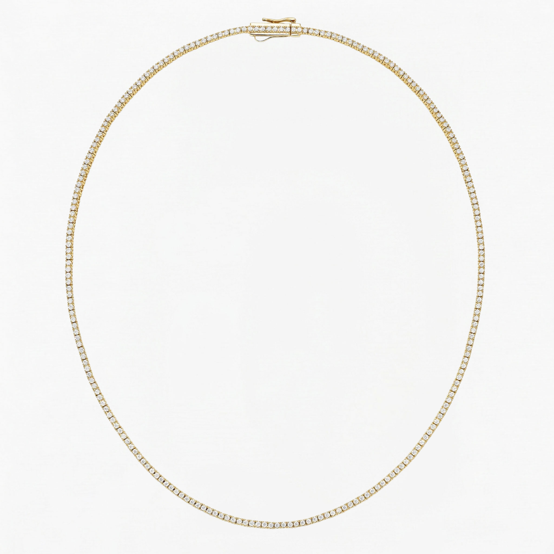 Four Prong Lab Diamond Tennis Necklace