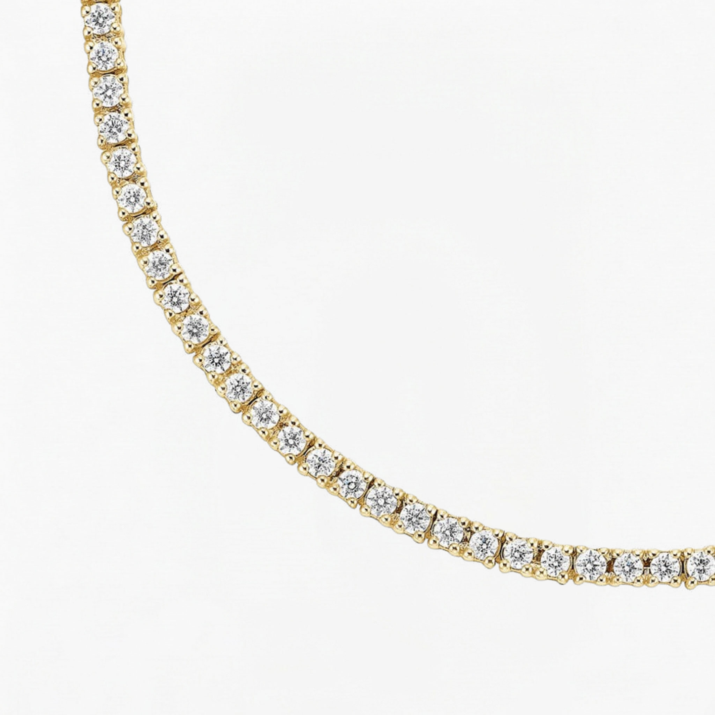 Four Prong Lab Diamond Tennis Necklace