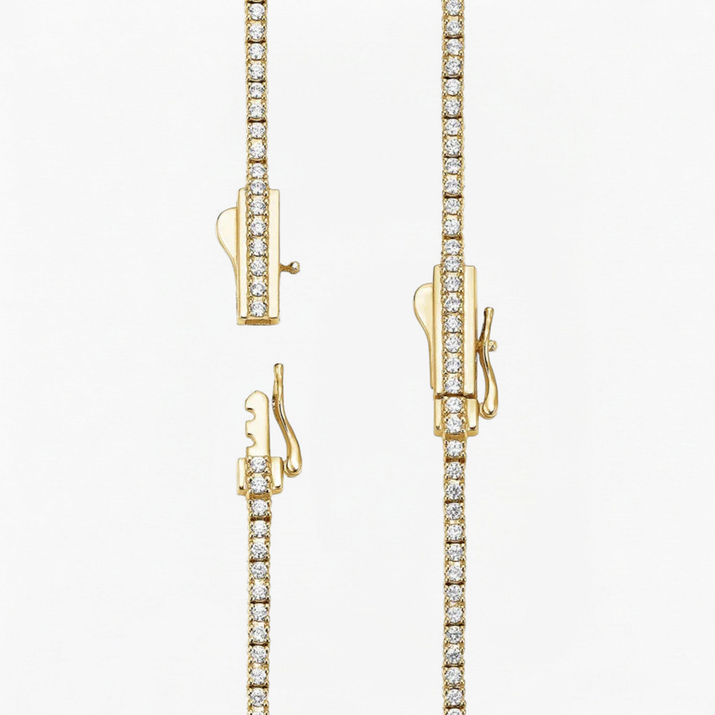 Four Prong Lab Diamond Tennis Necklace