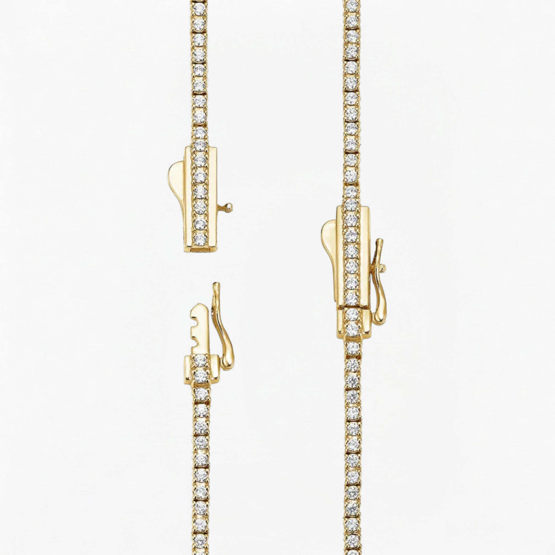 Four Prong Lab Diamond Tennis Necklace