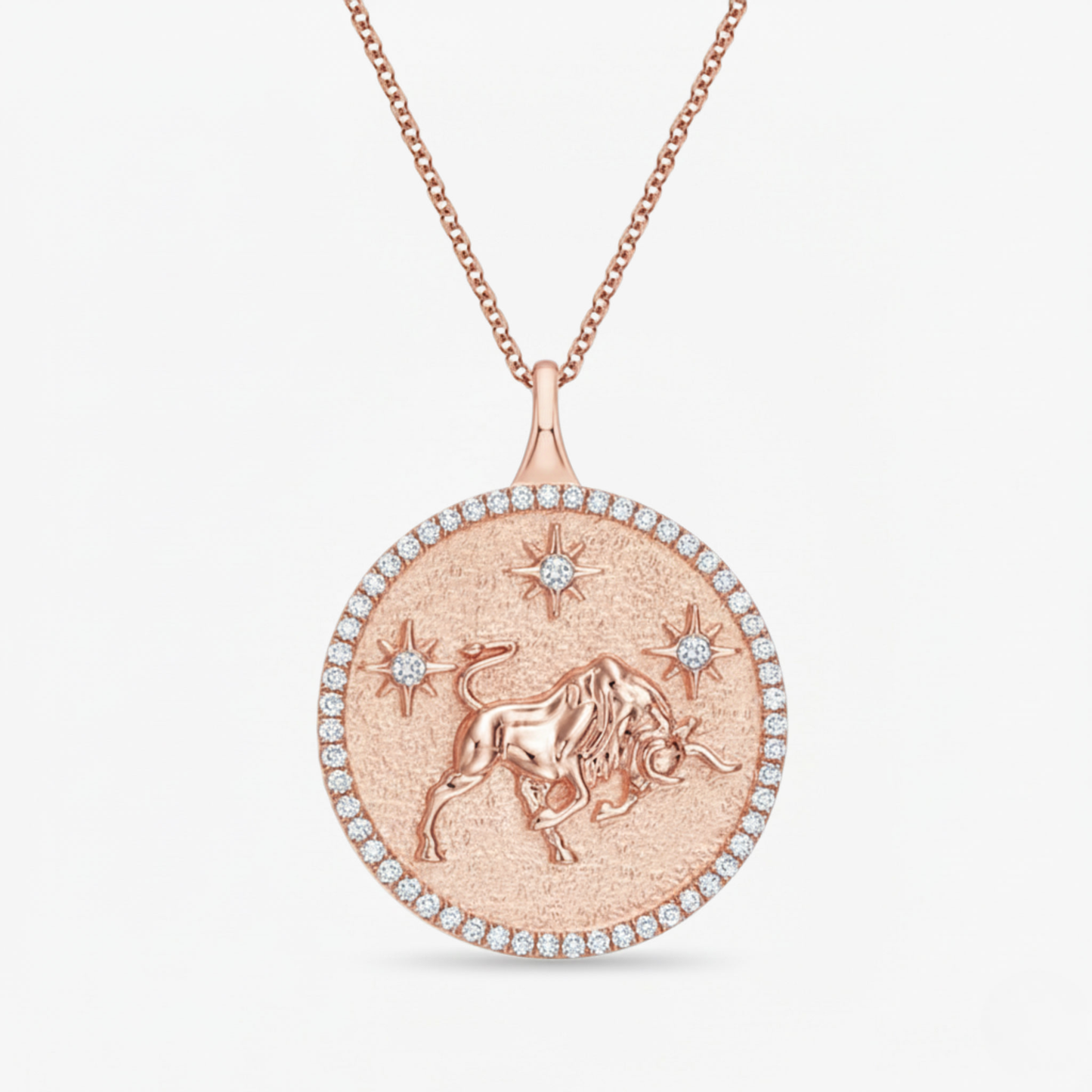 Taurus Zodiac Lab Diamond Necklace