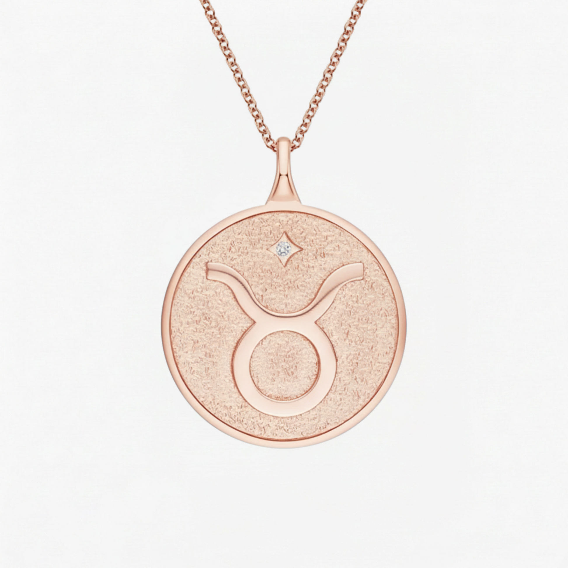 Taurus Zodiac Lab Diamond Necklace