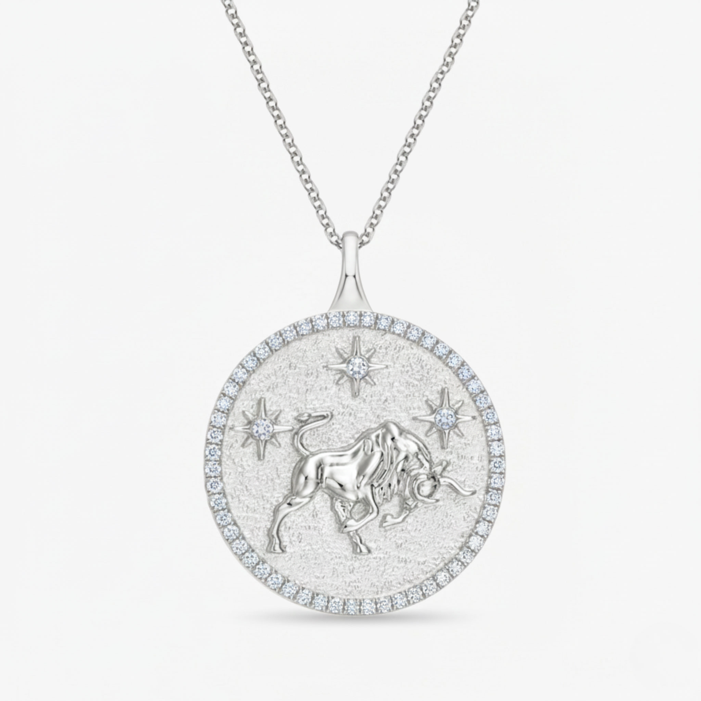 Taurus Zodiac Lab Diamond Necklace