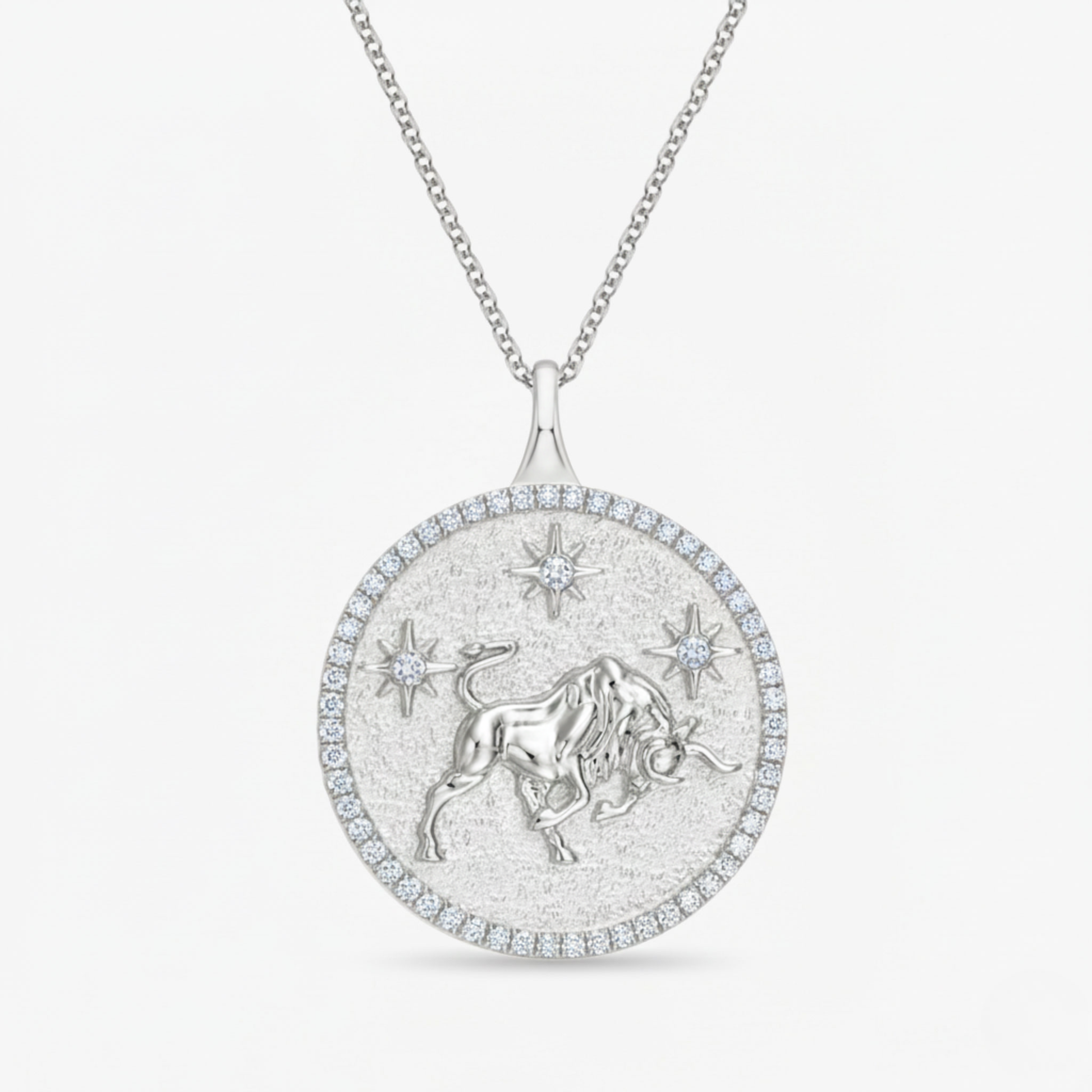 Taurus Zodiac Lab Diamond Necklace