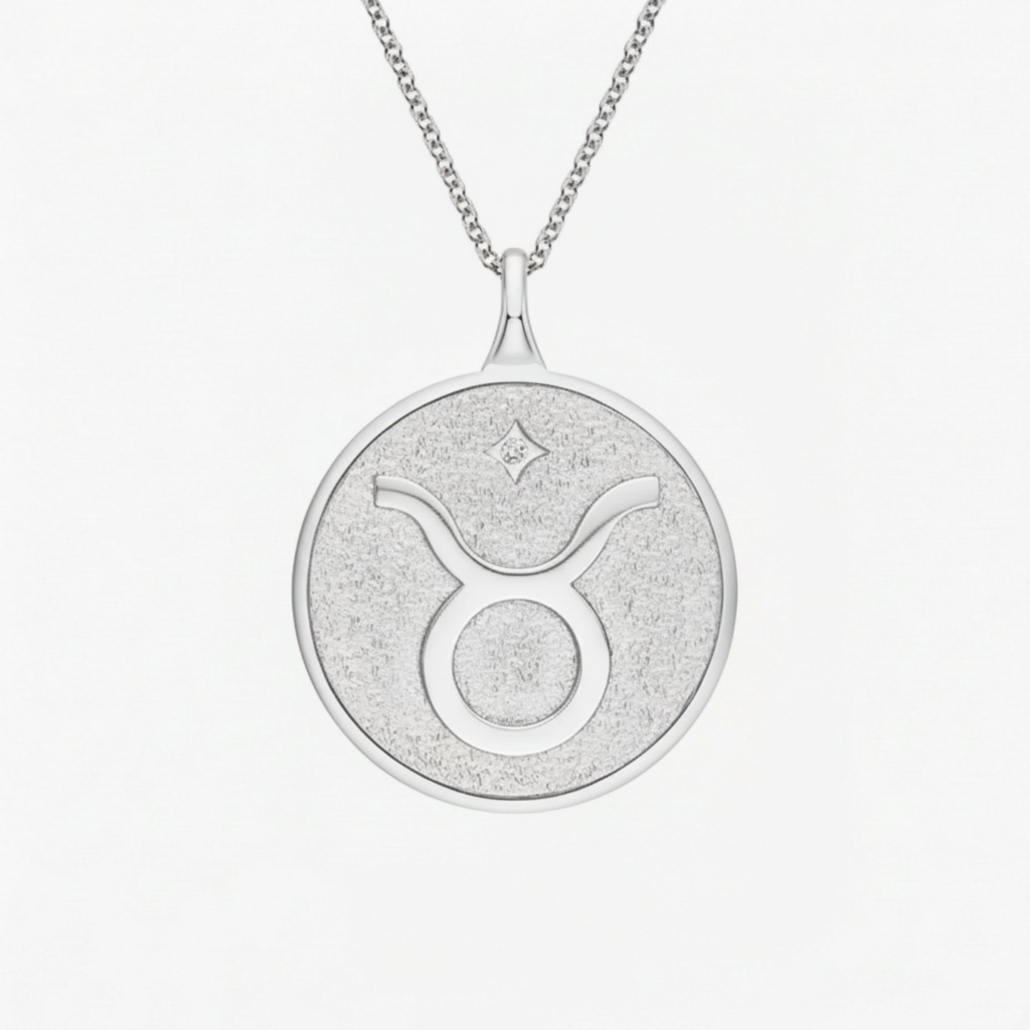 Taurus Zodiac Lab Diamond Necklace