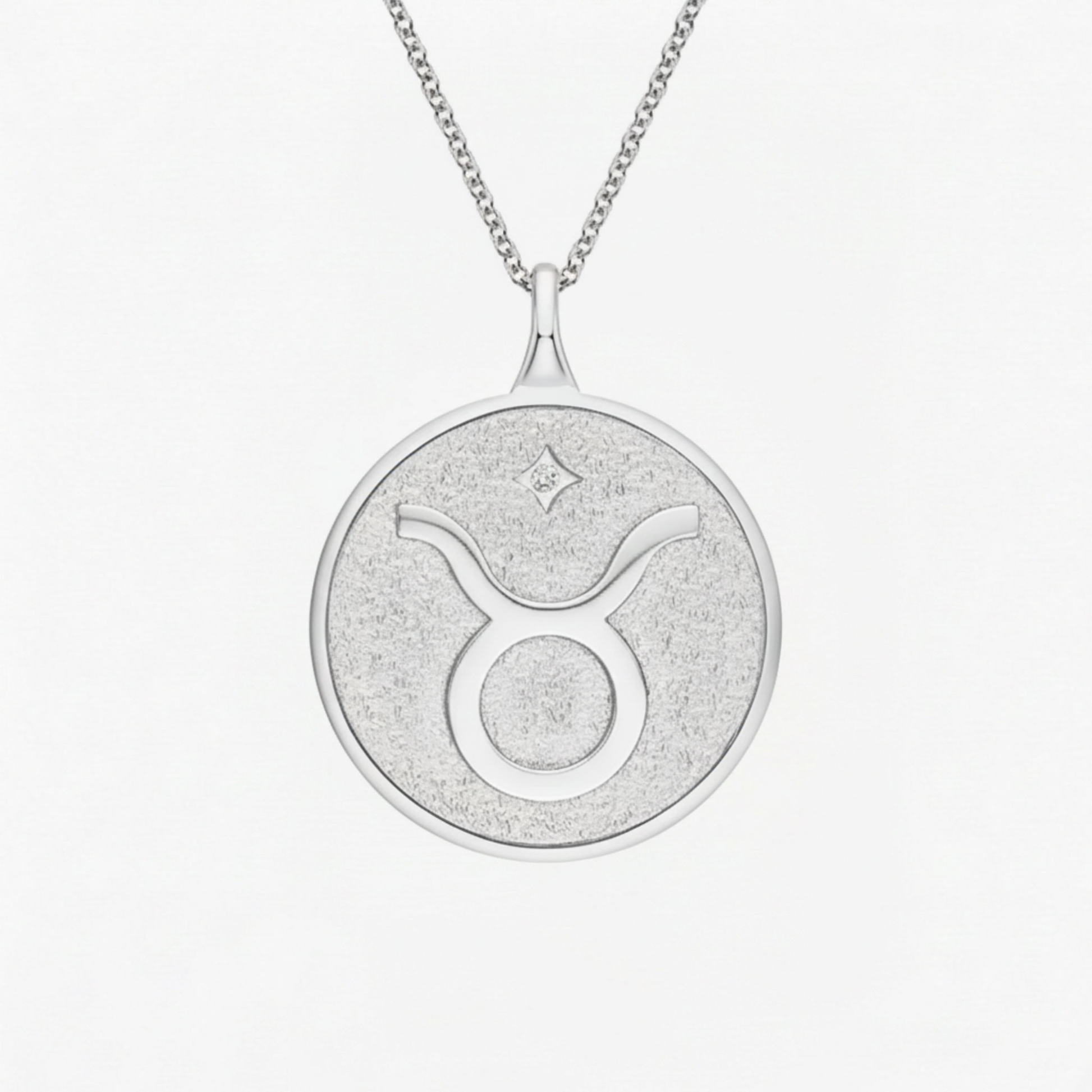 Taurus Zodiac Lab Diamond Necklace