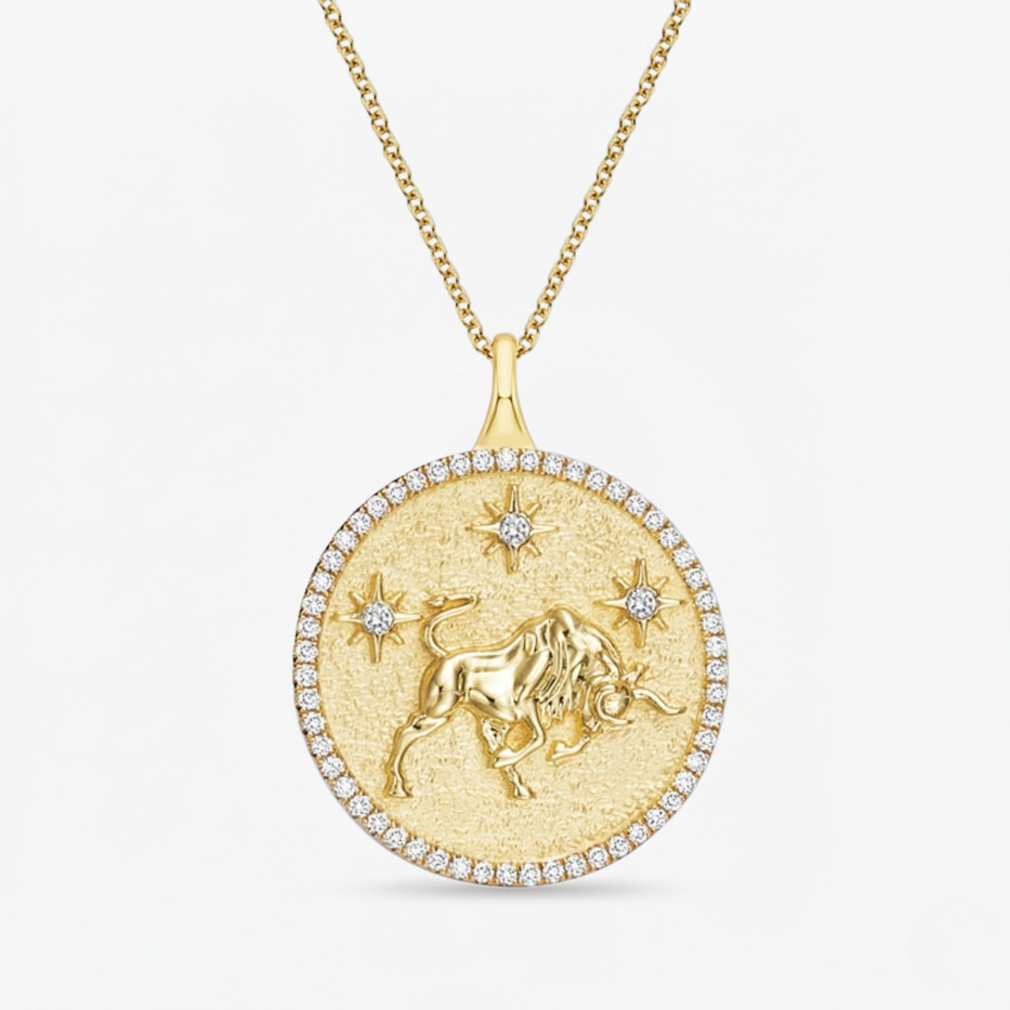 Taurus Zodiac Lab Diamond Necklace