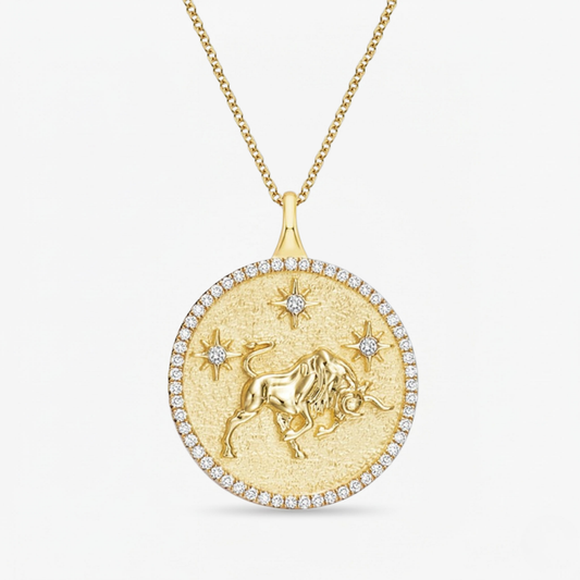 Taurus Zodiac Lab Diamond Necklace