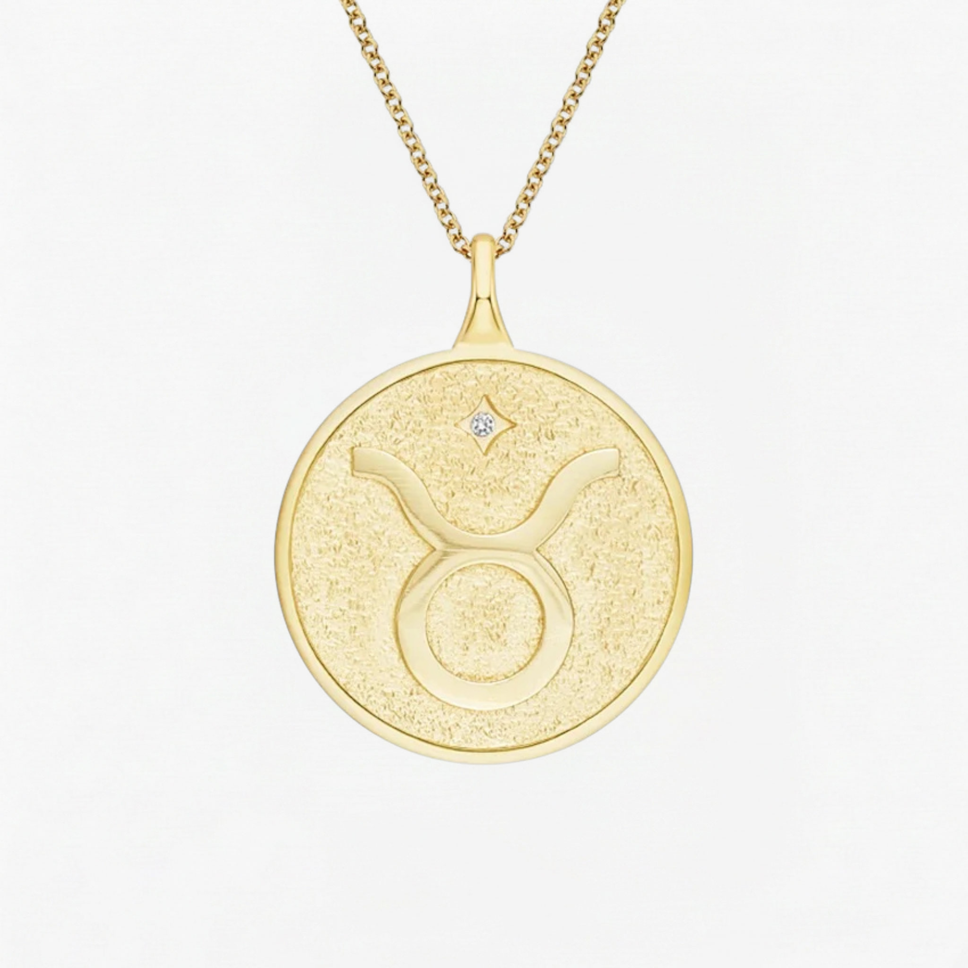 Taurus Zodiac Lab Diamond Necklace