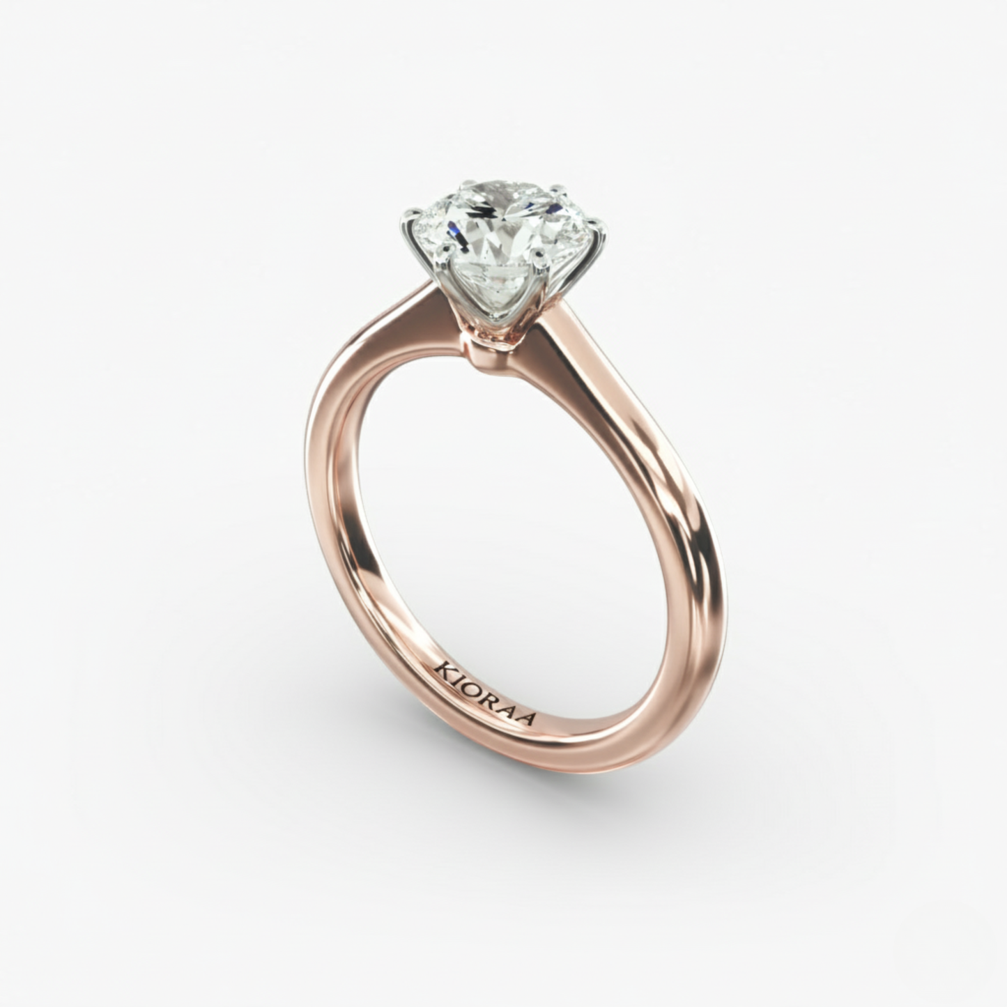 Classic Simple Round Six Prong Solitaire Engagement Ring