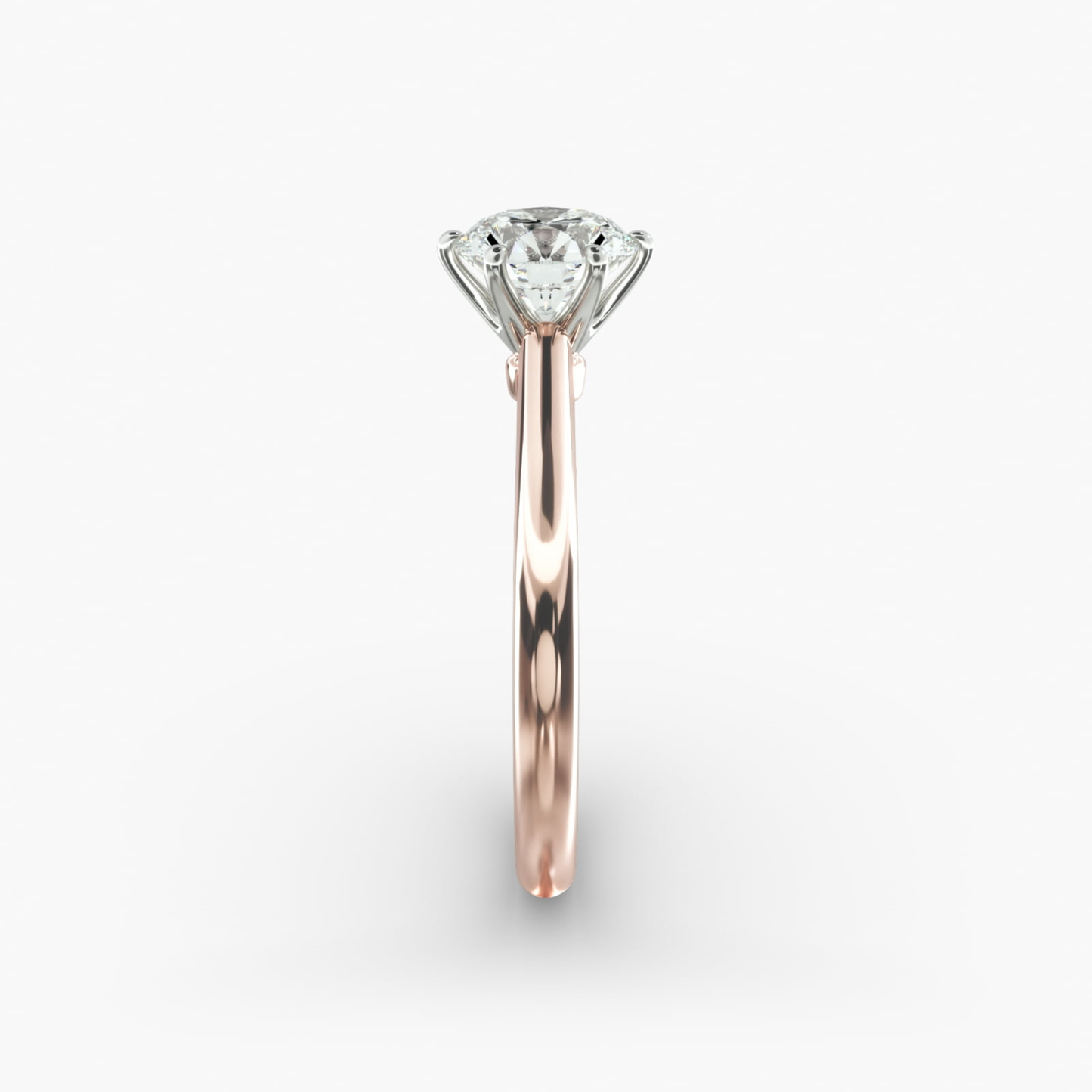Classic Simple Round Six Prong Solitaire Engagement Ring