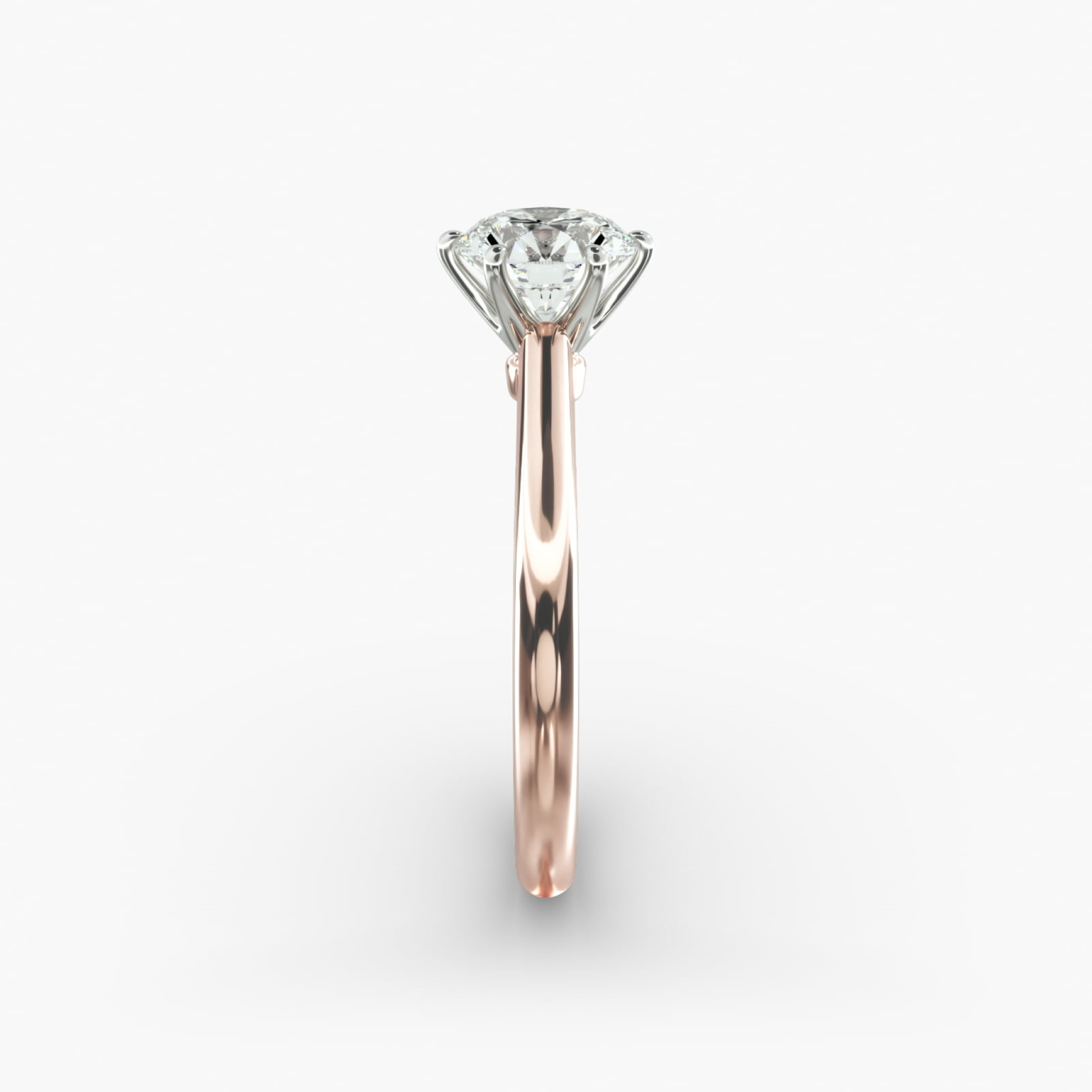 Classic Simple Round Six Prong Solitaire Engagement Ring