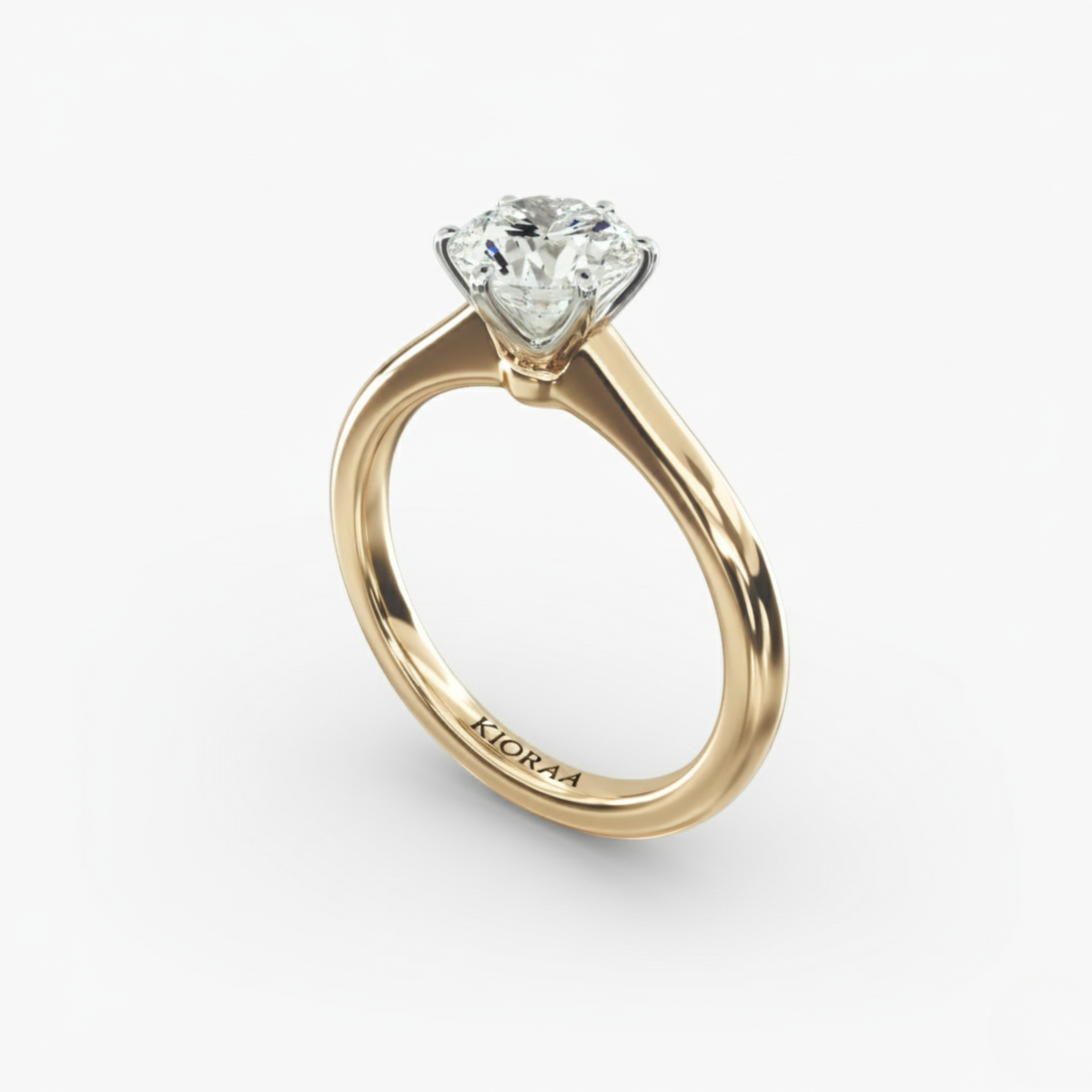 Classic Simple Round Six Prong Solitaire Engagement Ring