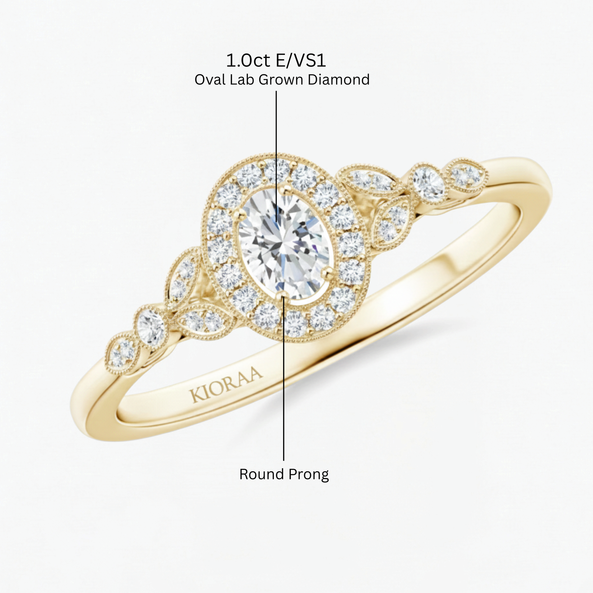 Vintage Halo Engagement Ring