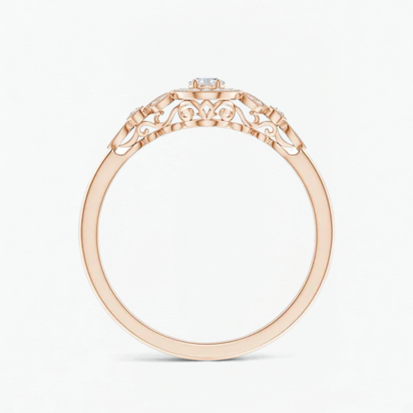 Vintage Halo Engagement Ring