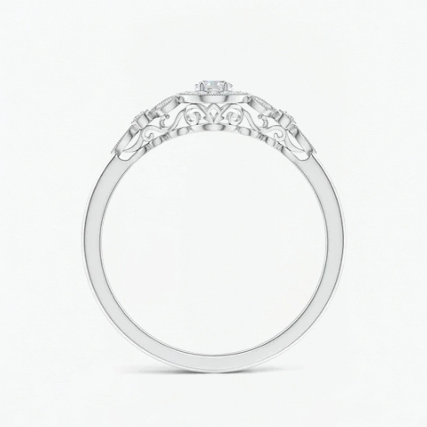 Vintage Halo Engagement Ring