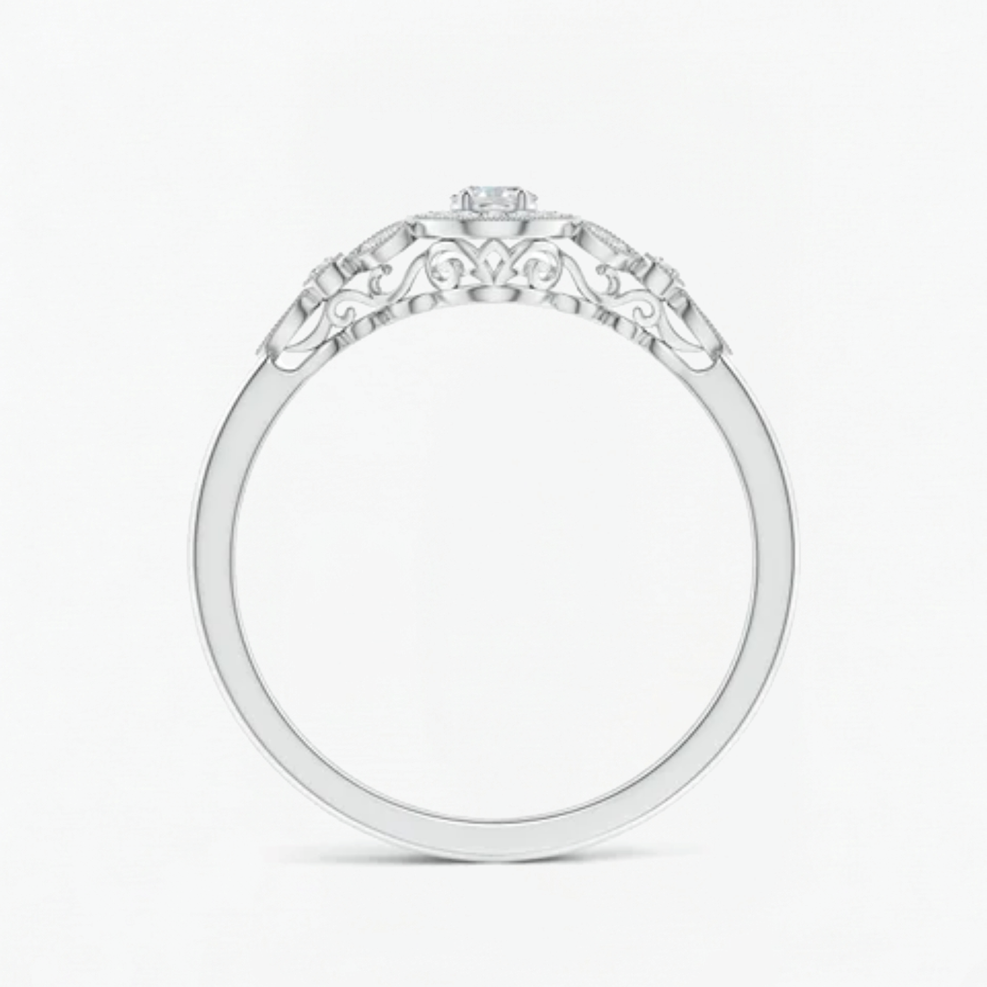 Vintage Halo Engagement Ring