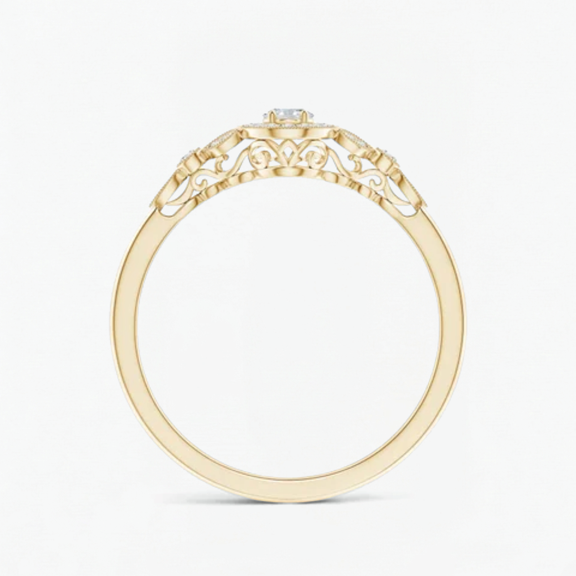 Vintage Halo Engagement Ring