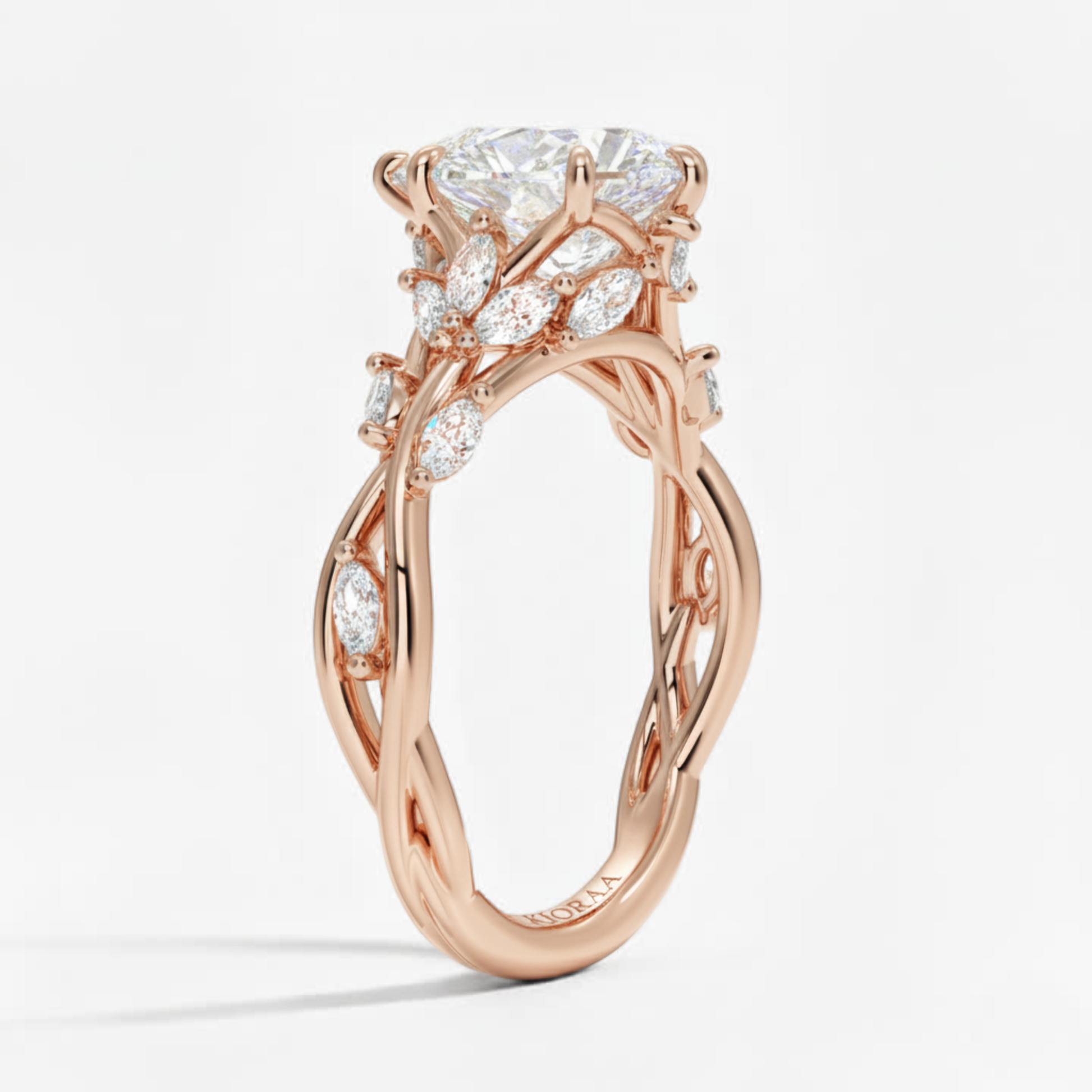 Nature Inspired Pear Engagement Ring