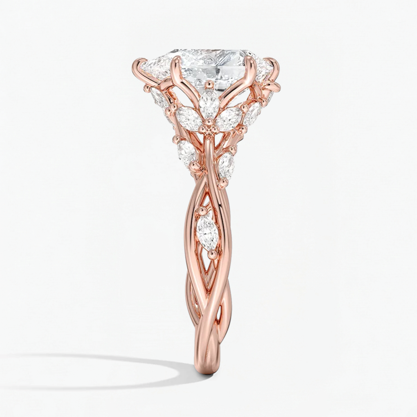 Nature Inspired Pear Engagement Ring