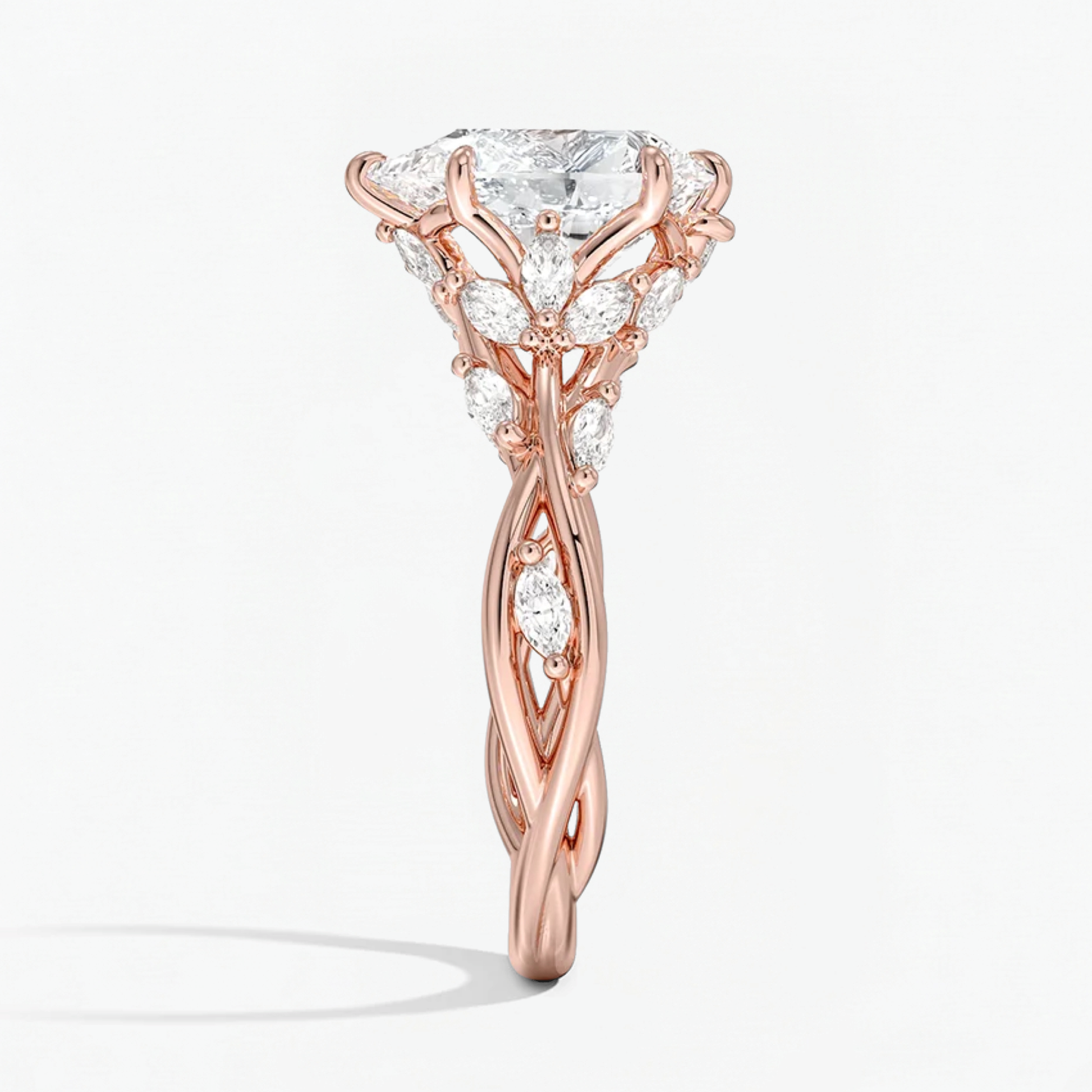 Nature Inspired Pear Engagement Ring