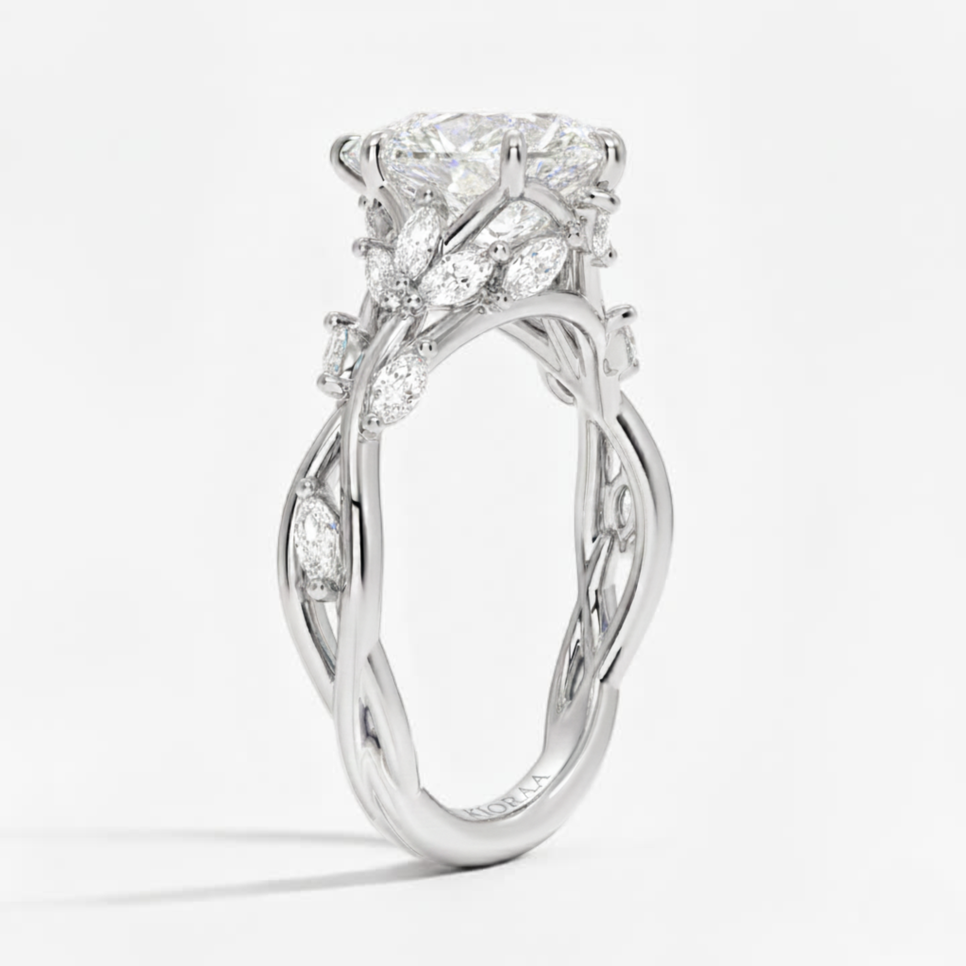 Nature Inspired Pear Engagement Ring