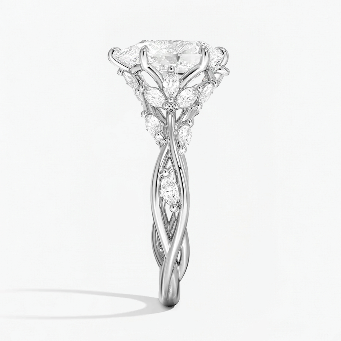 Nature Inspired Pear Engagement Ring