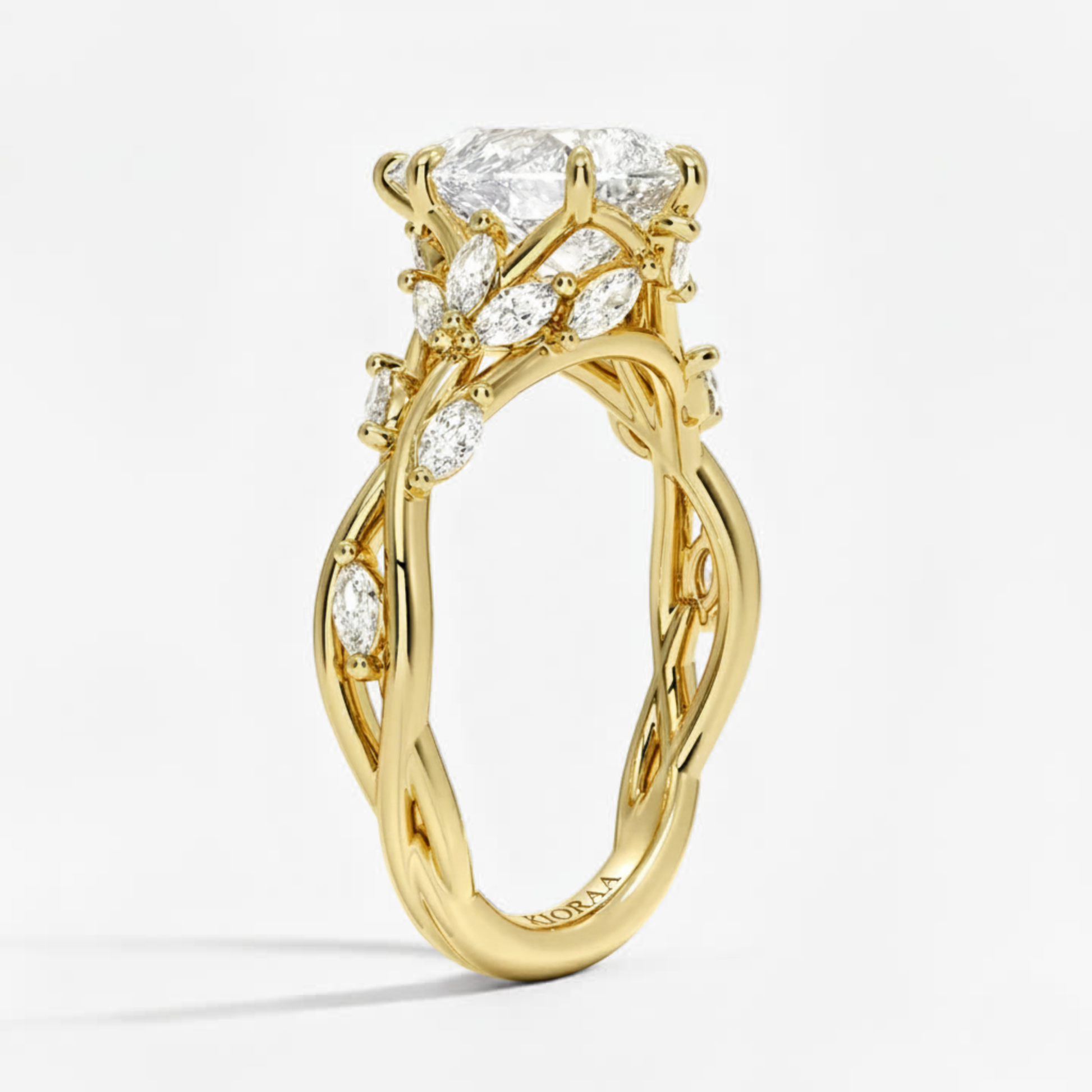 Nature Inspired Pear Engagement Ring
