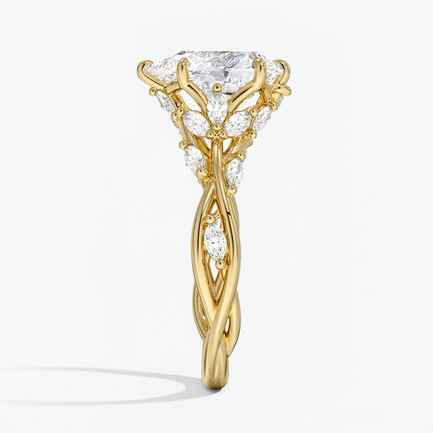 Nature Inspired Pear Engagement Ring