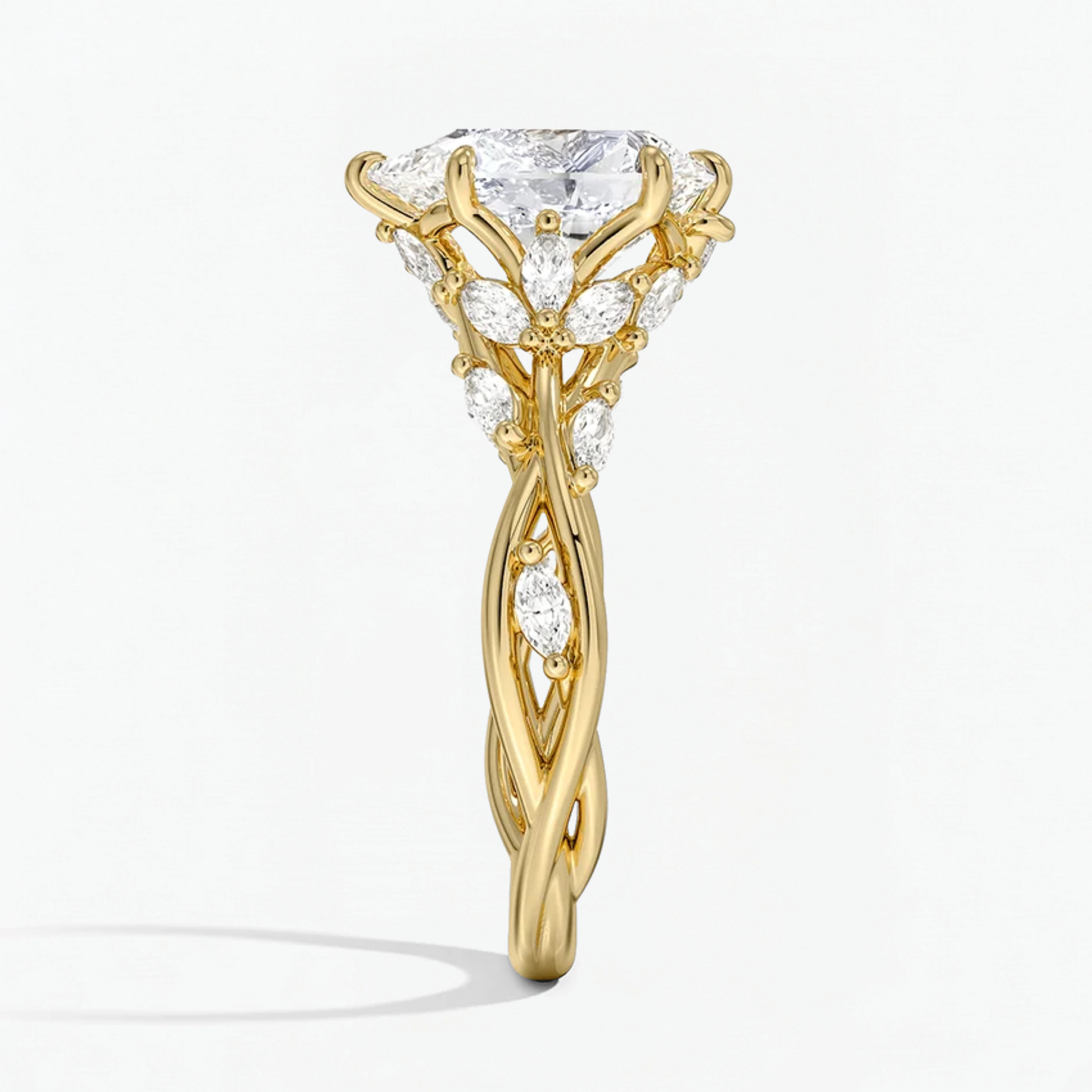 Nature Inspired Pear Engagement Ring