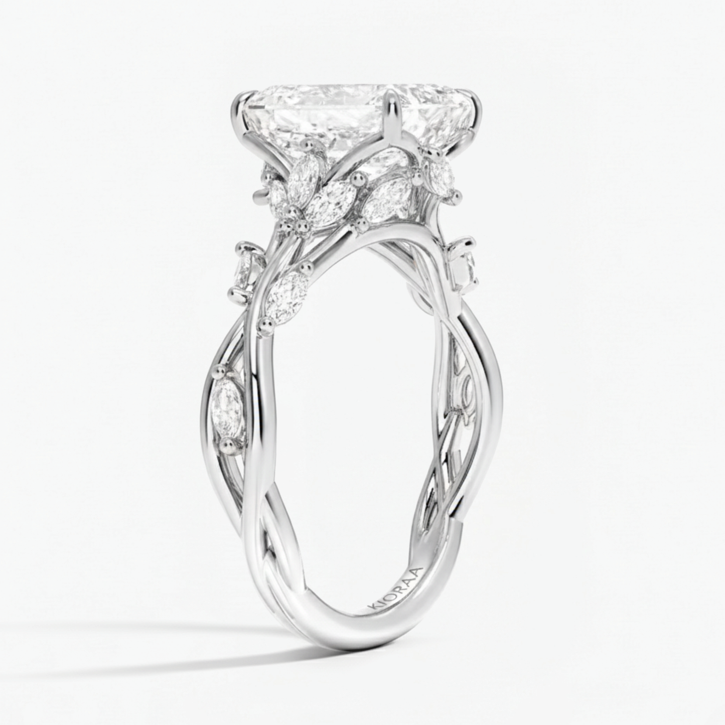 Nature Inspired Emerald Engagement Ring