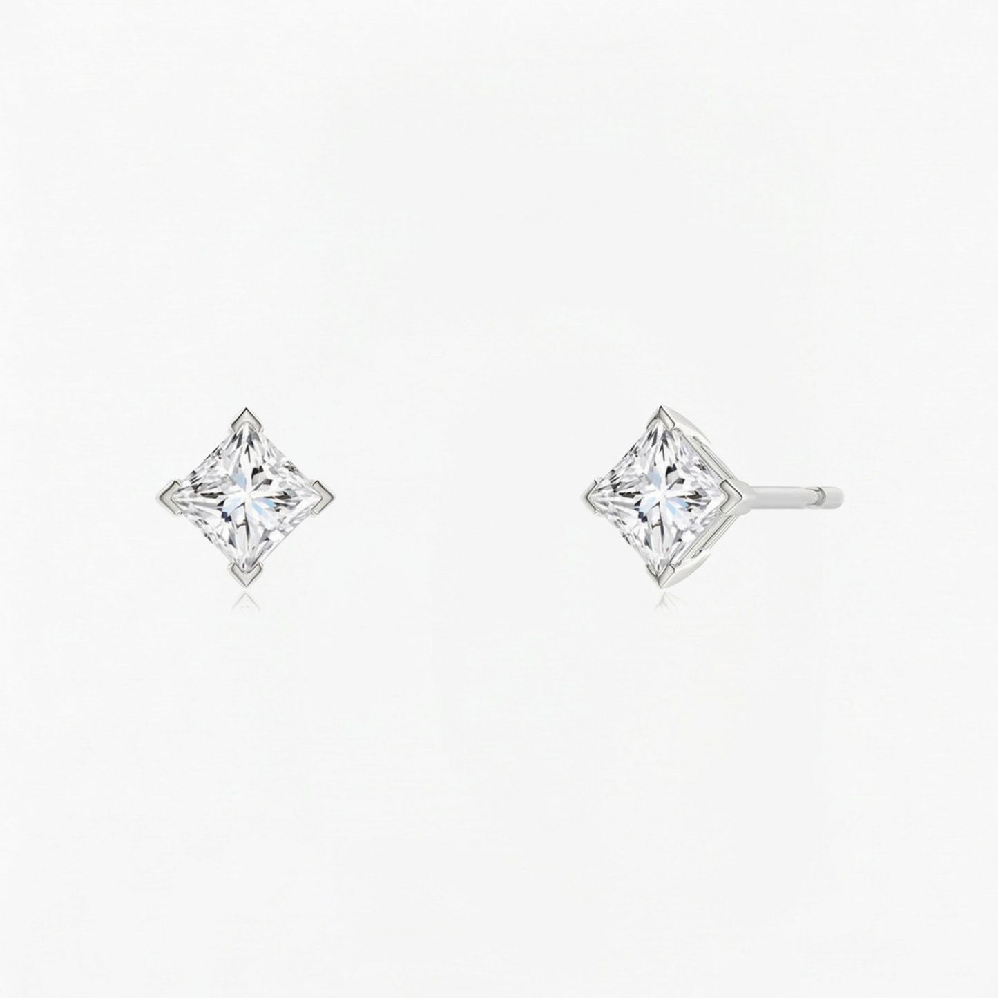Classic V Prong Lab Diamond Studs