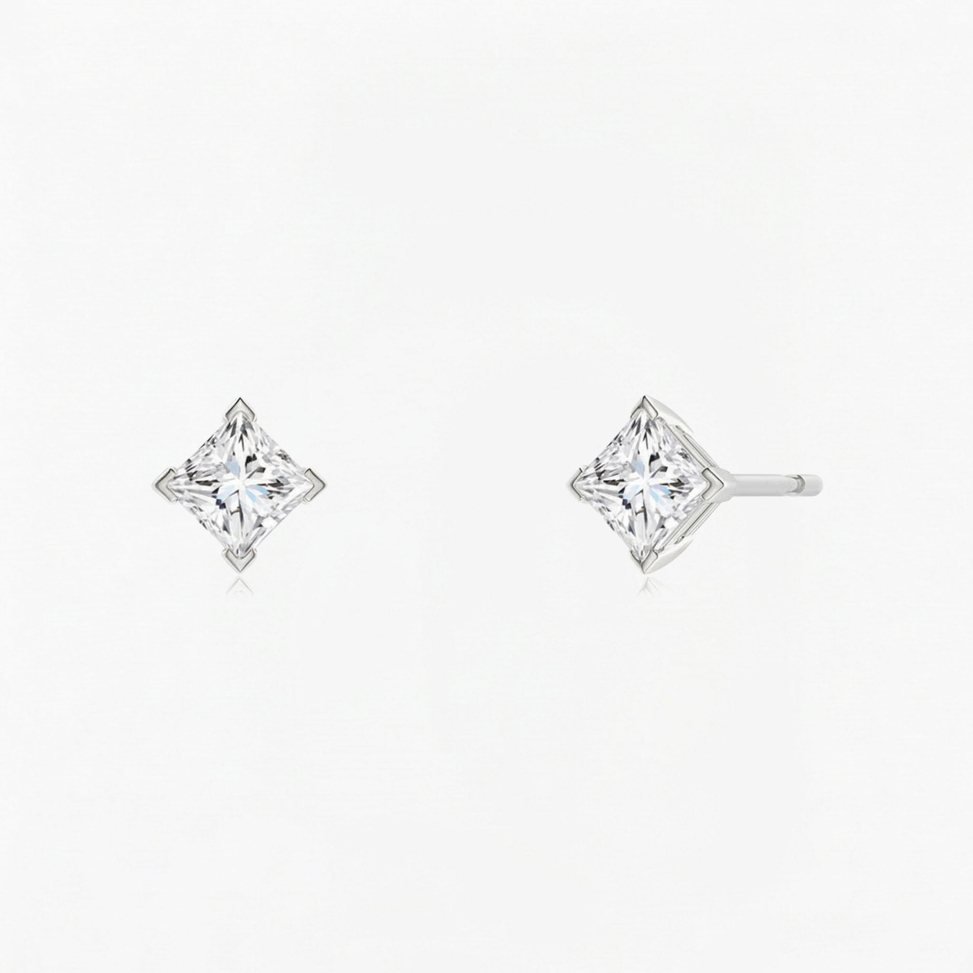Classic V Prong Lab Diamond Studs
