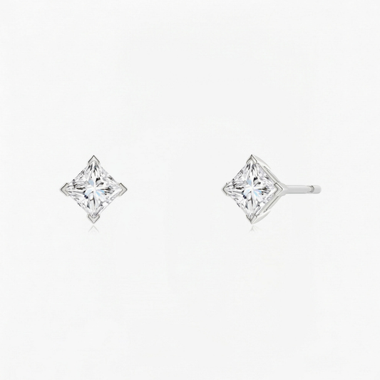 Classic V Prong Lab Diamond Studs