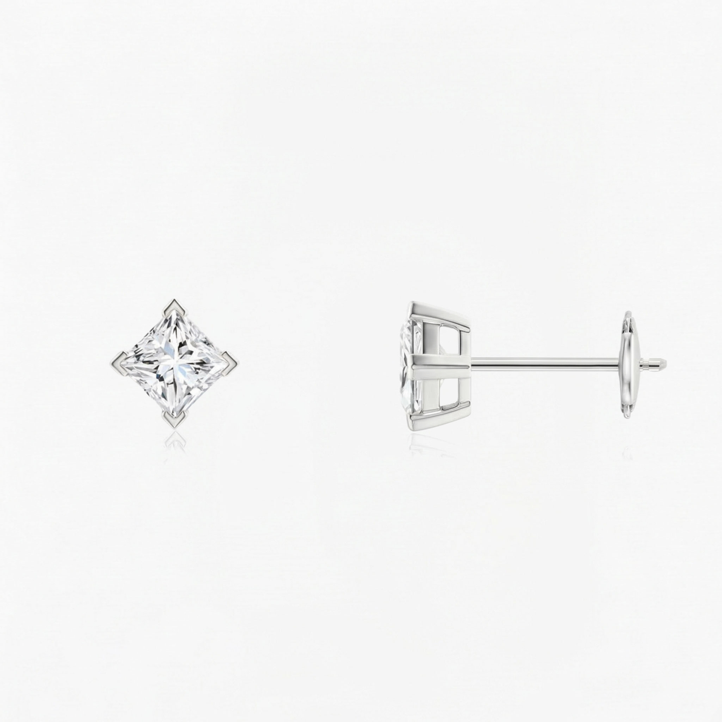 Classic V Prong Lab Diamond Studs