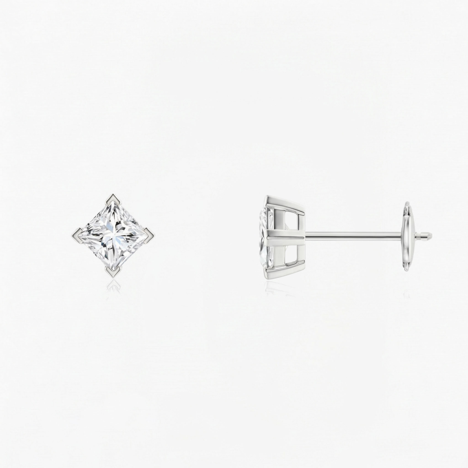Classic V Prong Lab Diamond Studs