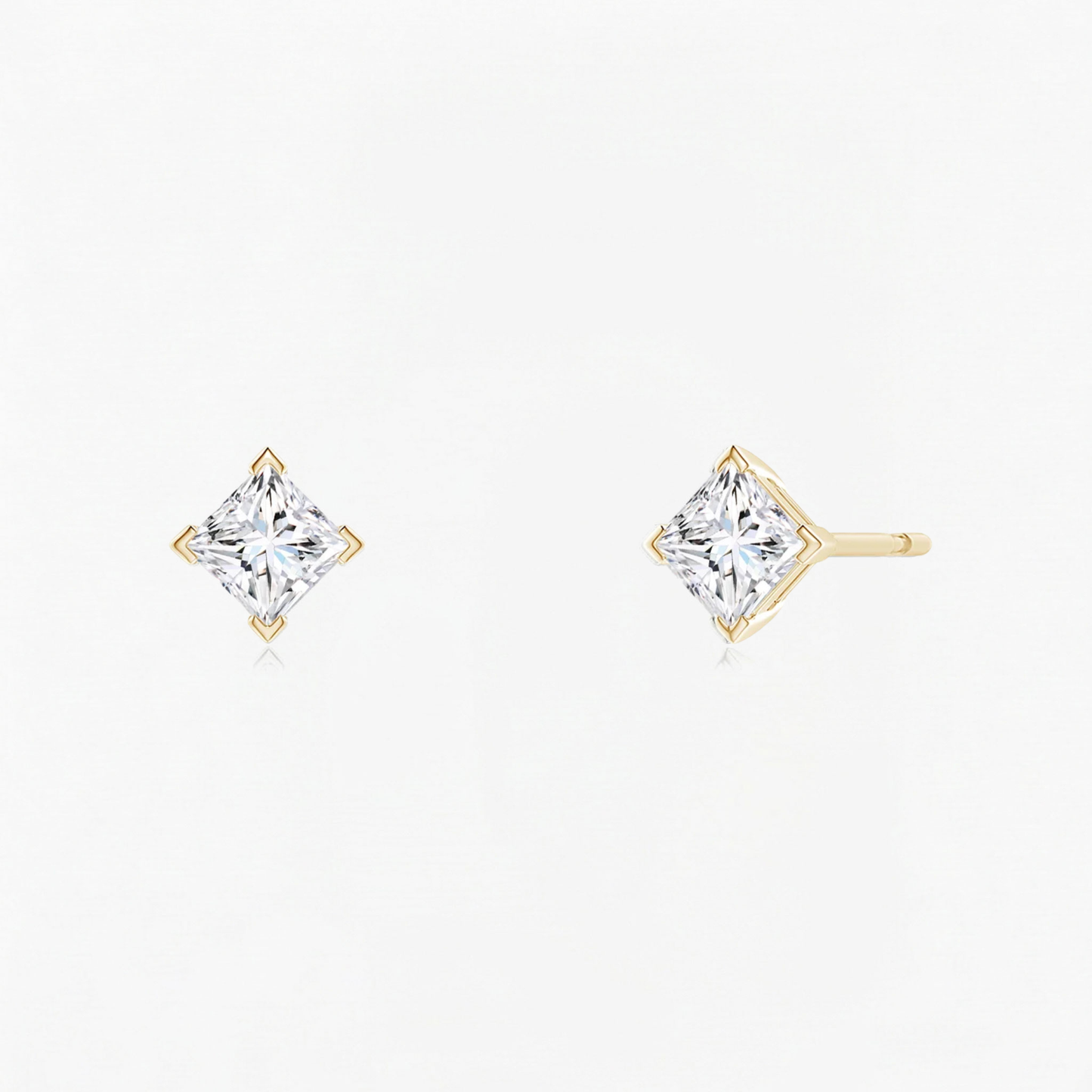 Classic V Prong Lab Diamond Studs