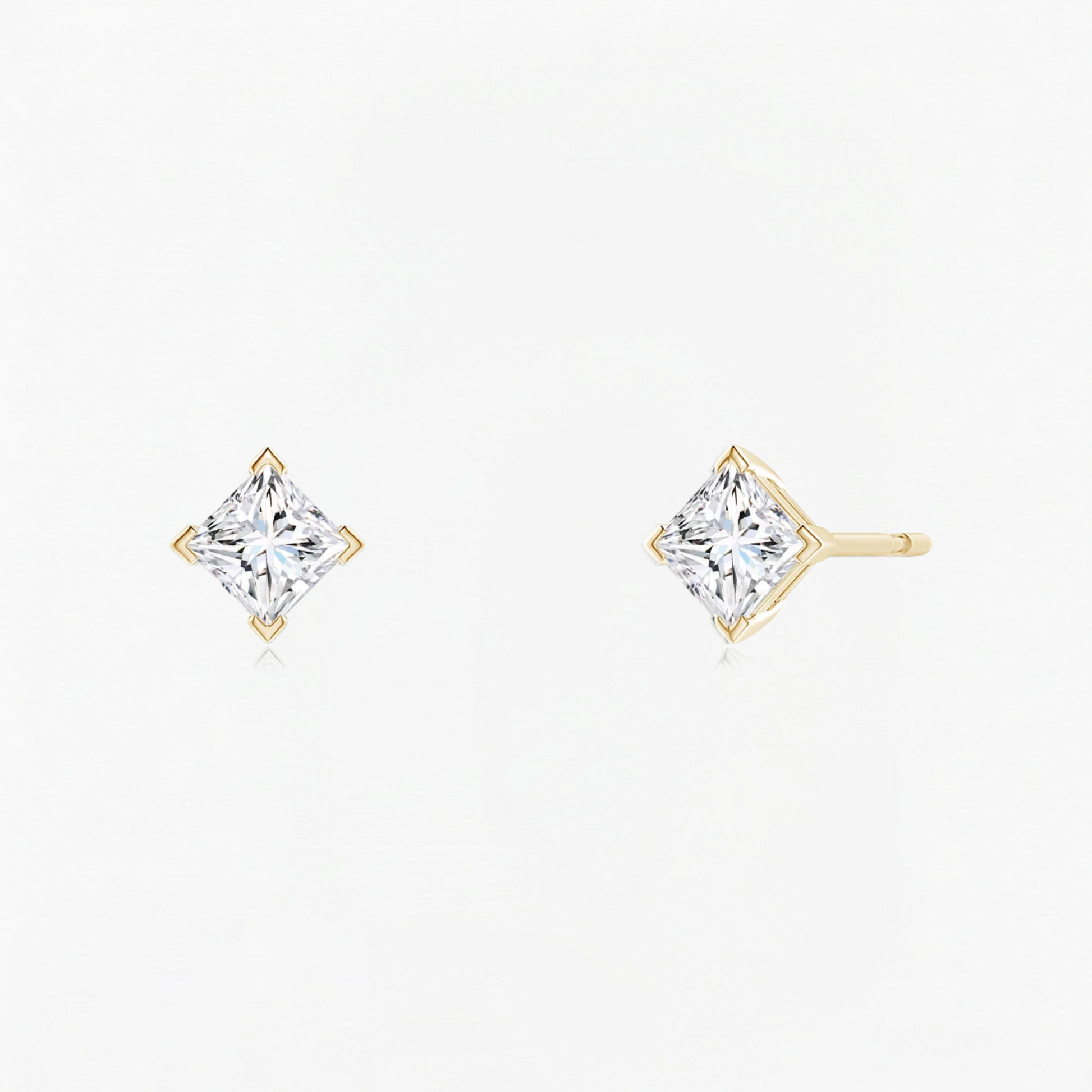 Classic V Prong Lab Diamond Studs