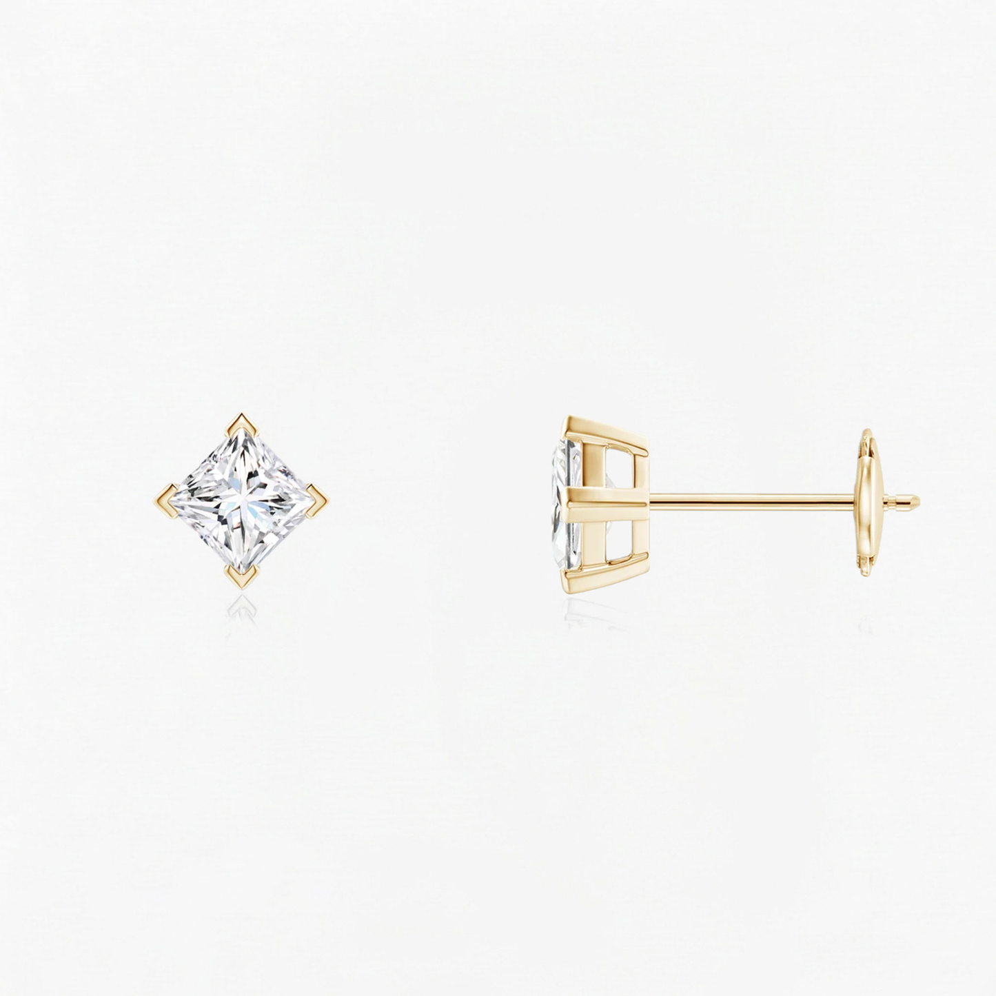 Classic V Prong Lab Diamond Studs