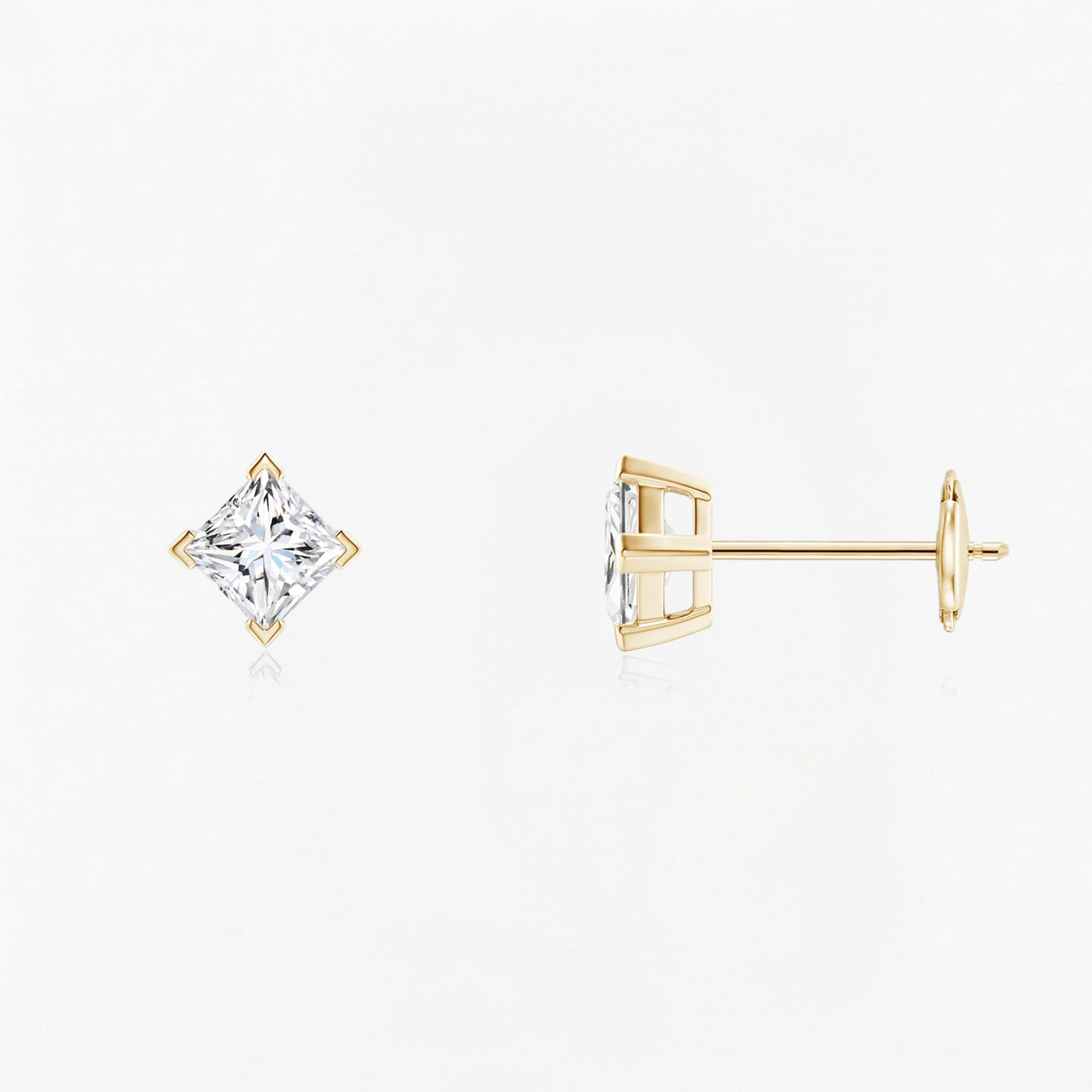 Classic V Prong Lab Diamond Studs