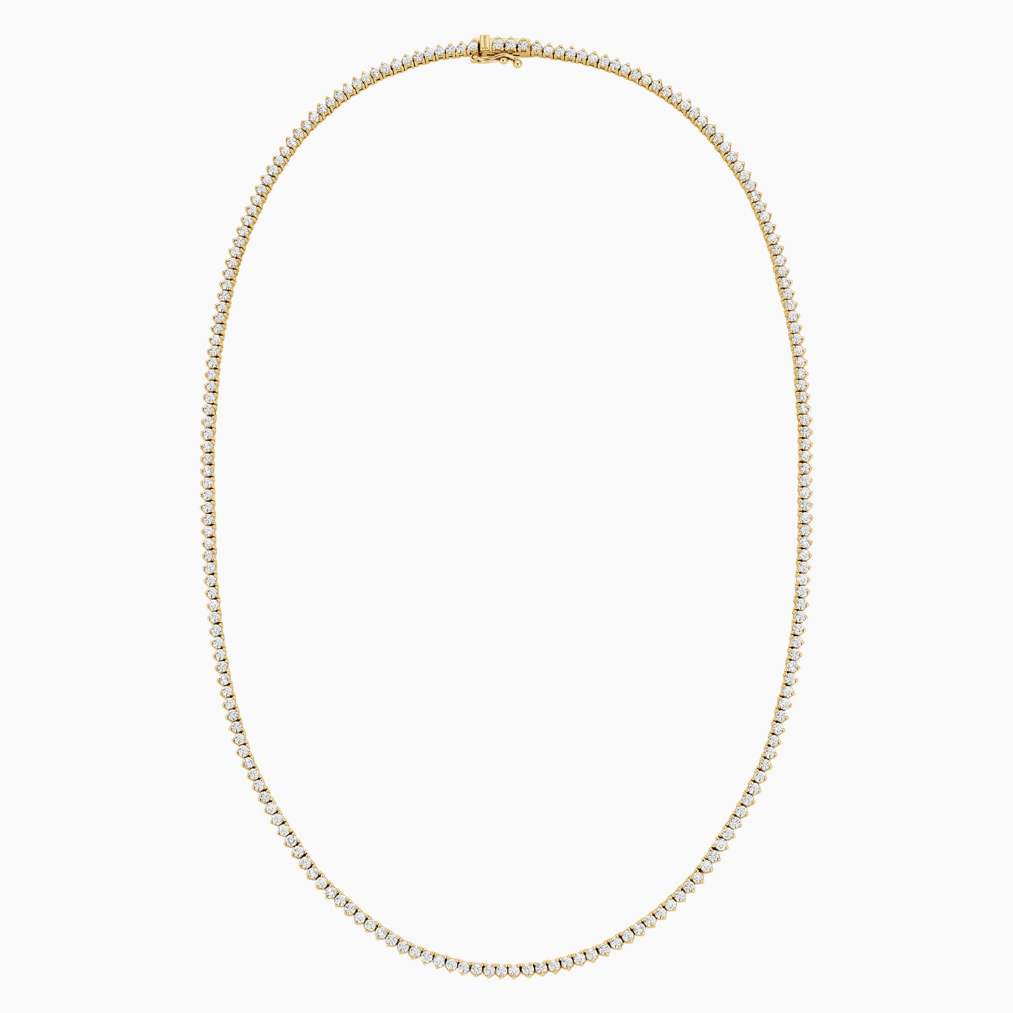 Three Prong Lab Diamond Tennis Necklace