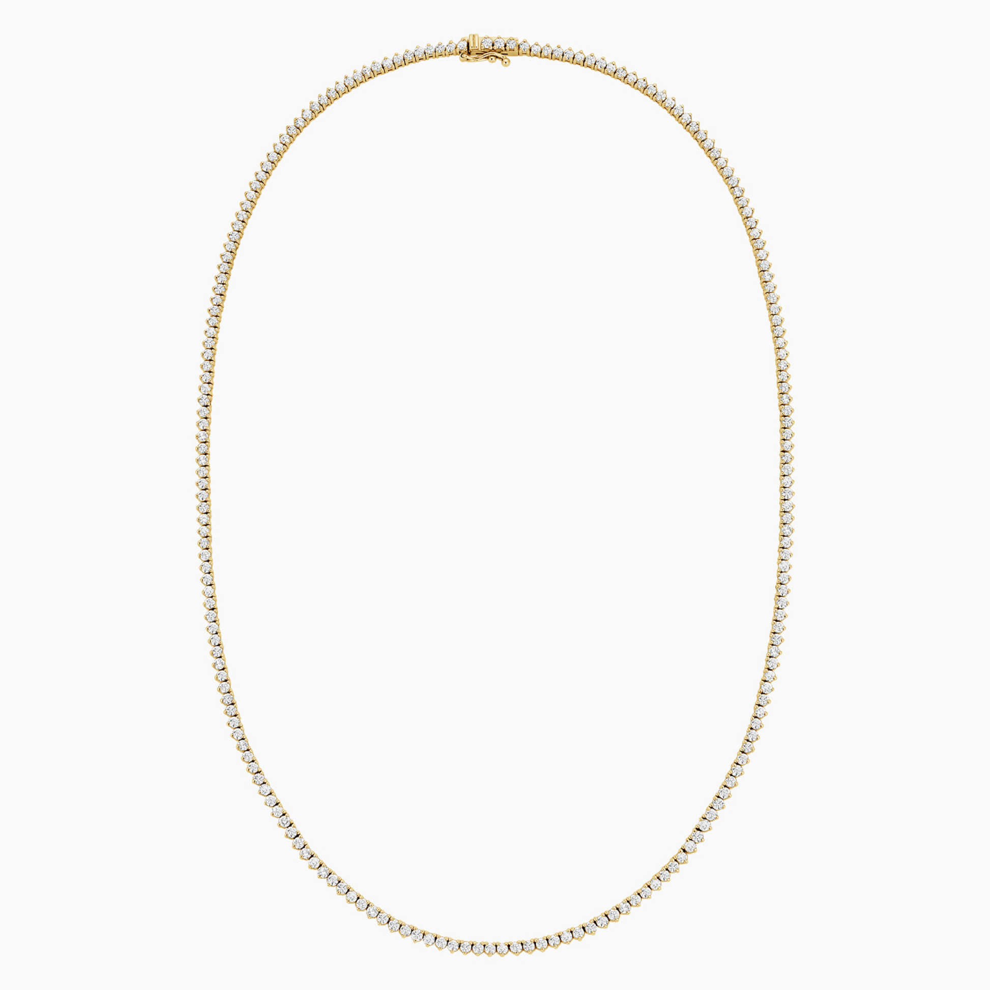 Three Prong Lab Diamond Tennis Necklace