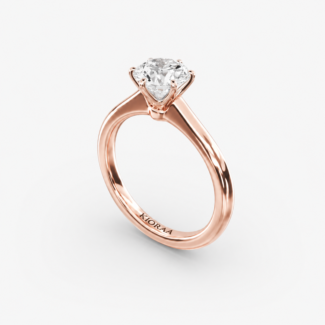 Classic Simple Round Six Prong Solitaire Engagement Ring