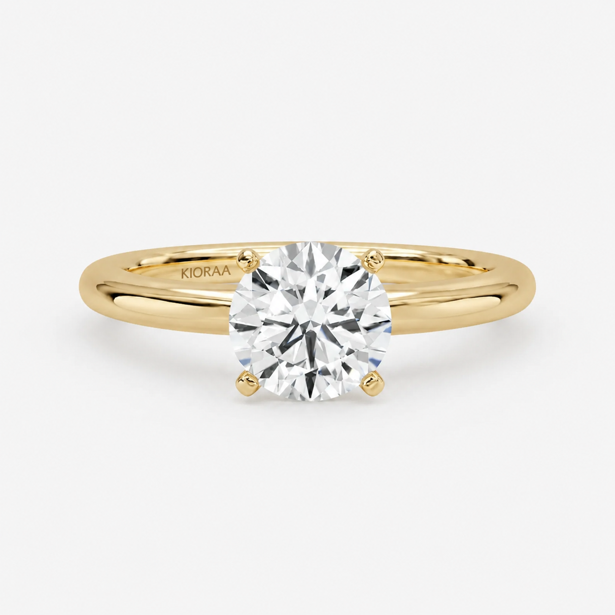 Classic Simple Round Solitaire Engagement Ring