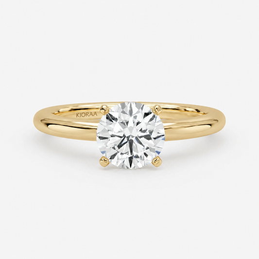 Classic Simple Round Solitaire Engagement Ring