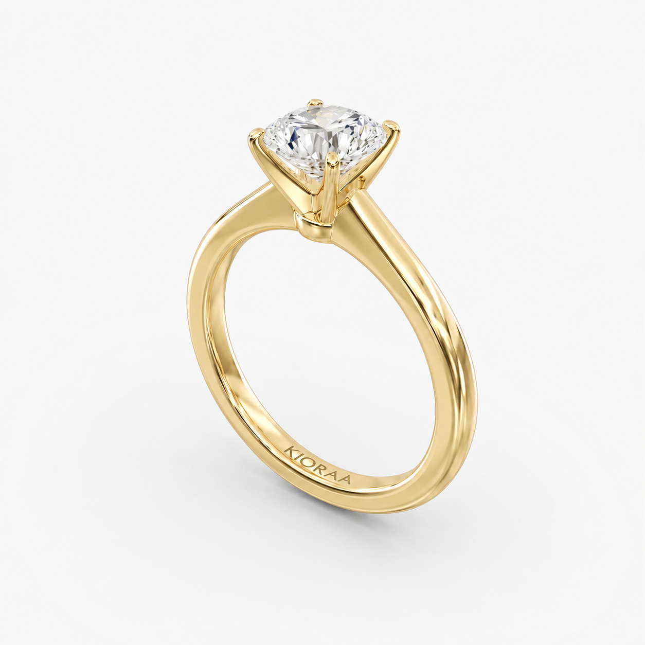 Classic Simple Round Solitaire Engagement Ring
